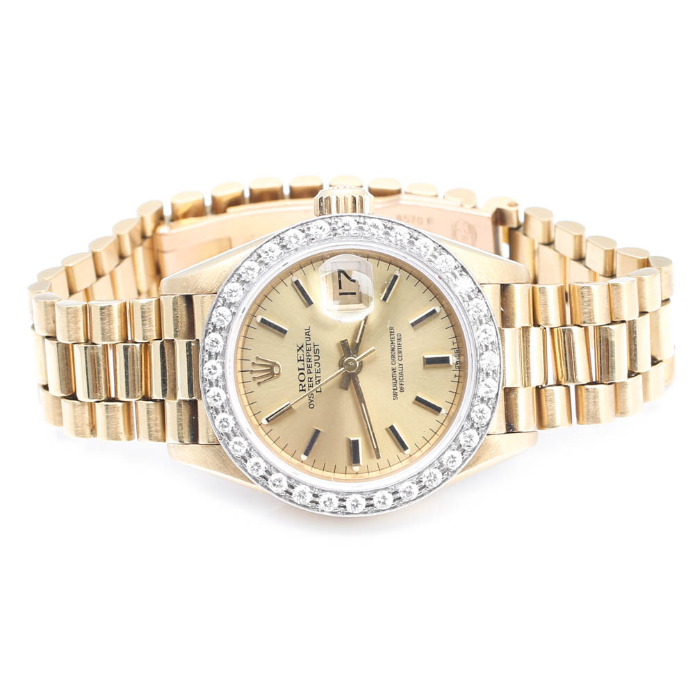 rolex oyster perpetual datejust 18k 72200