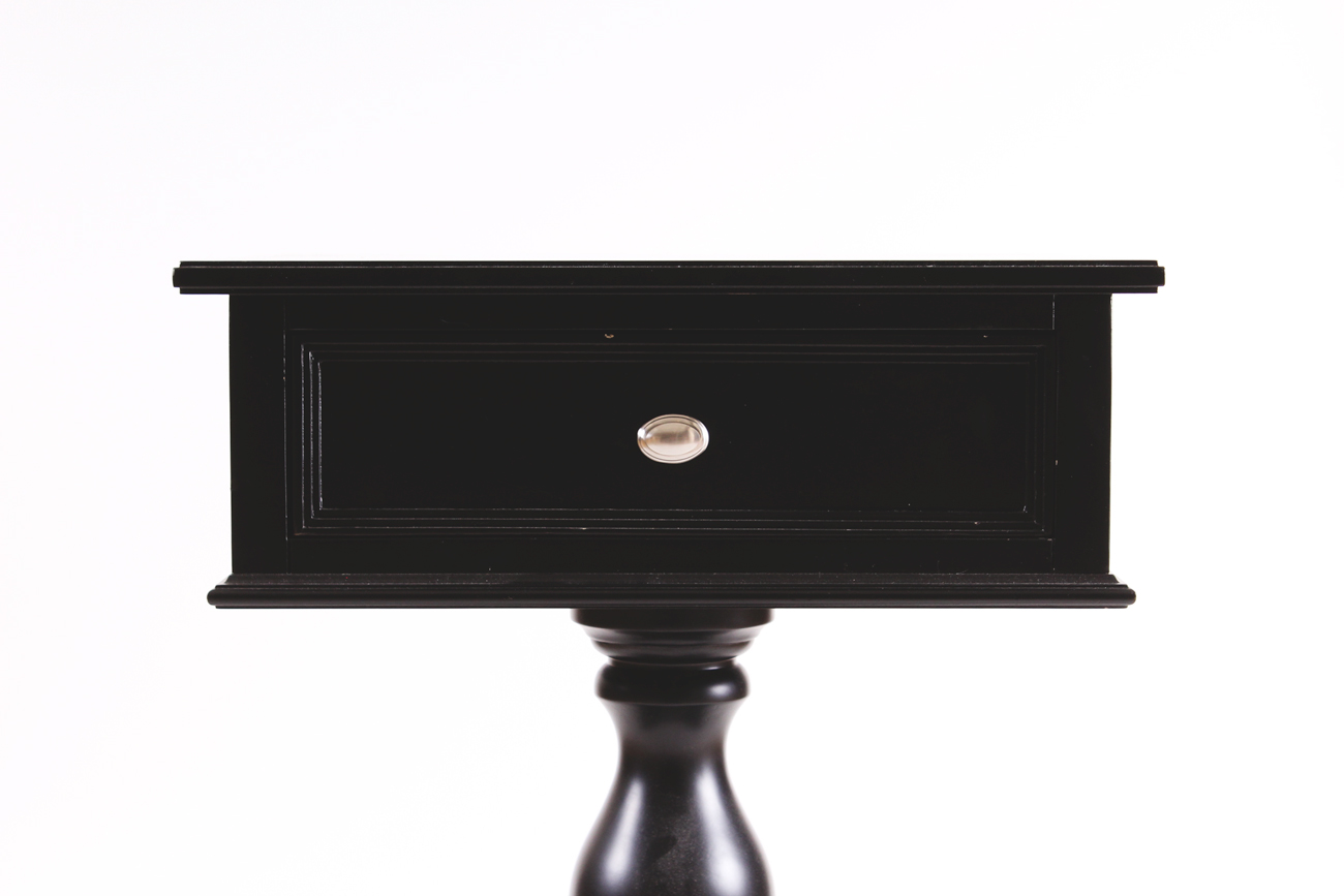 Black SwivelTop End Table EBTH