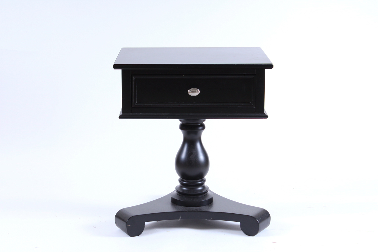 Black SwivelTop End Table EBTH