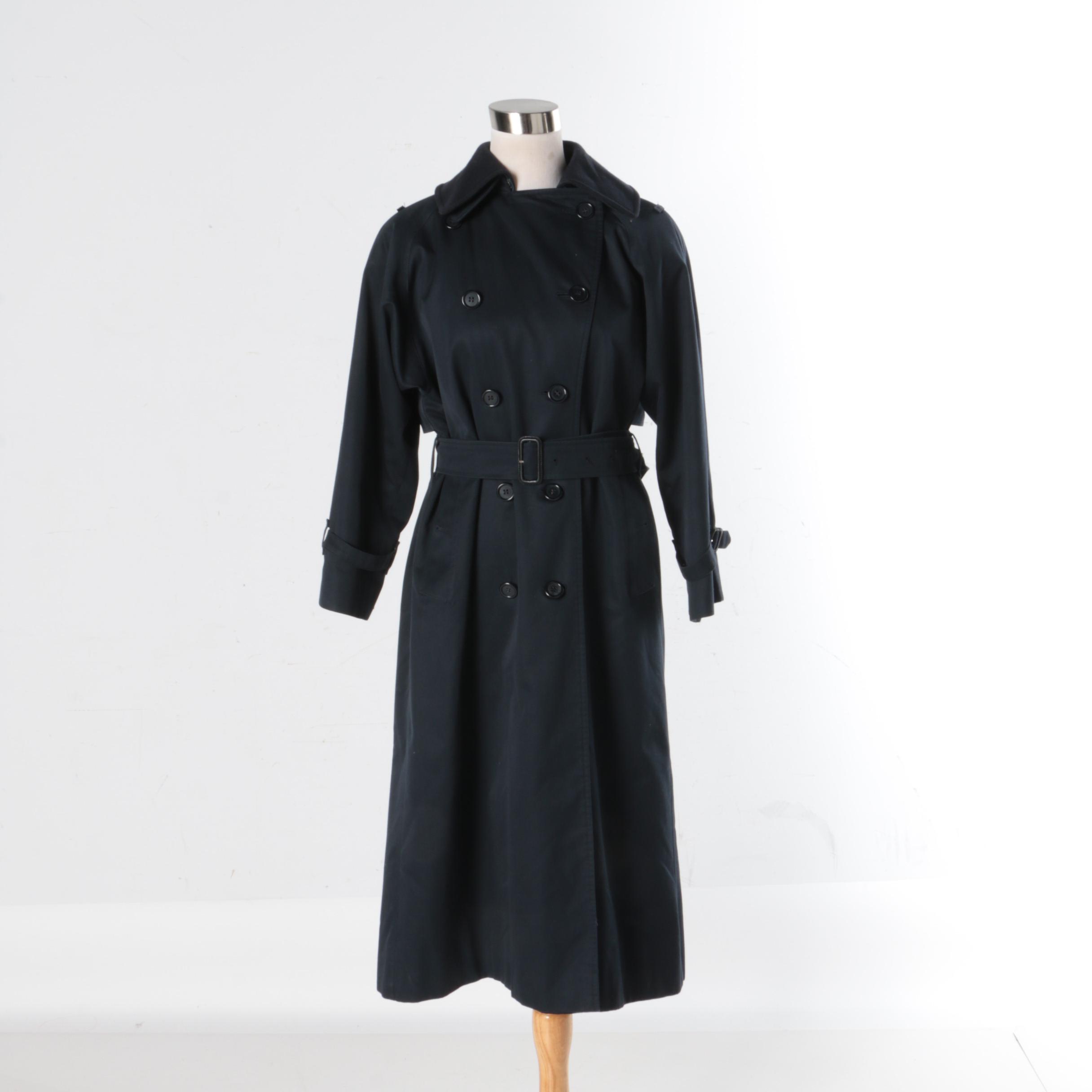 burberry trench coat womens black