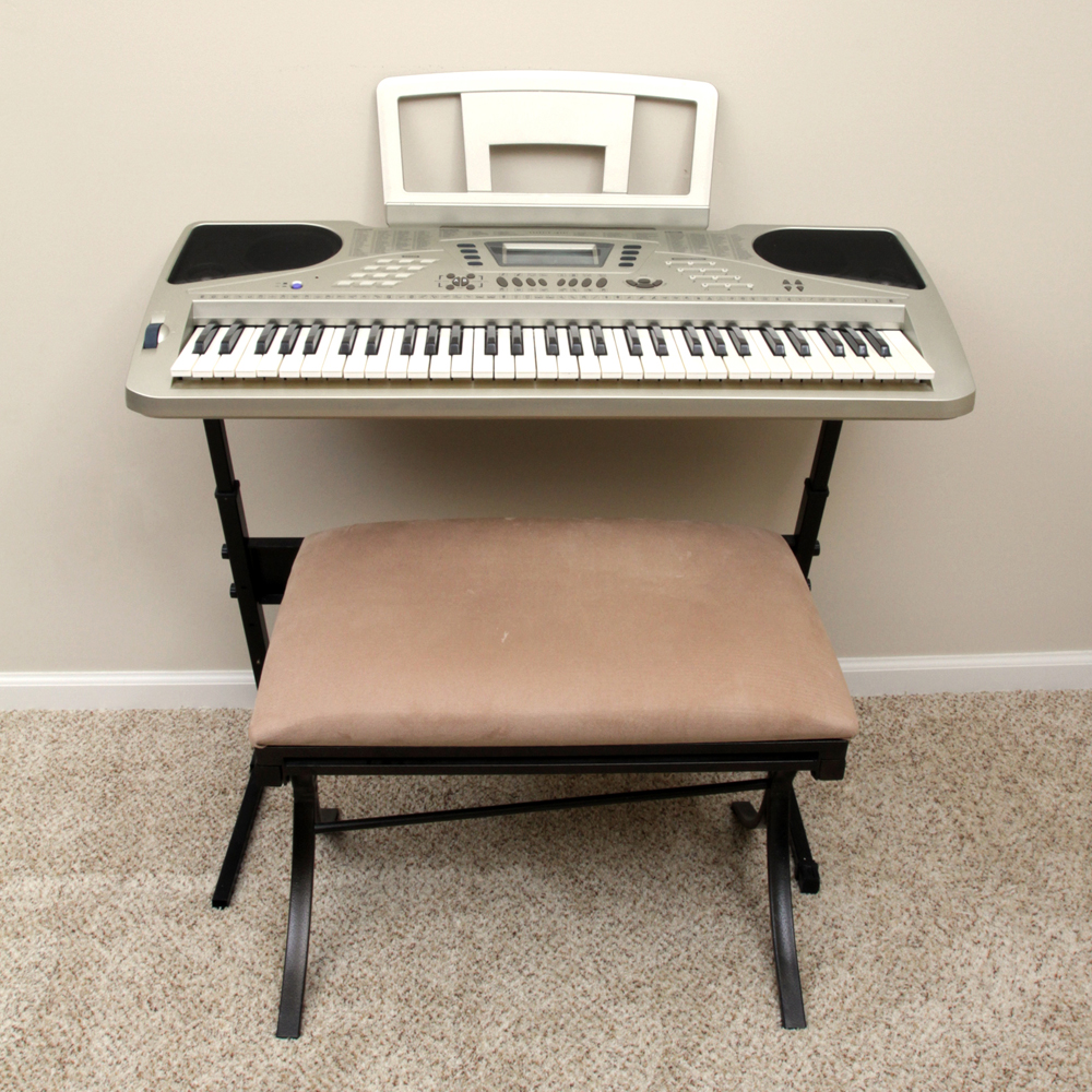 Sharper Image Electronic Keyboard Stand And Bench