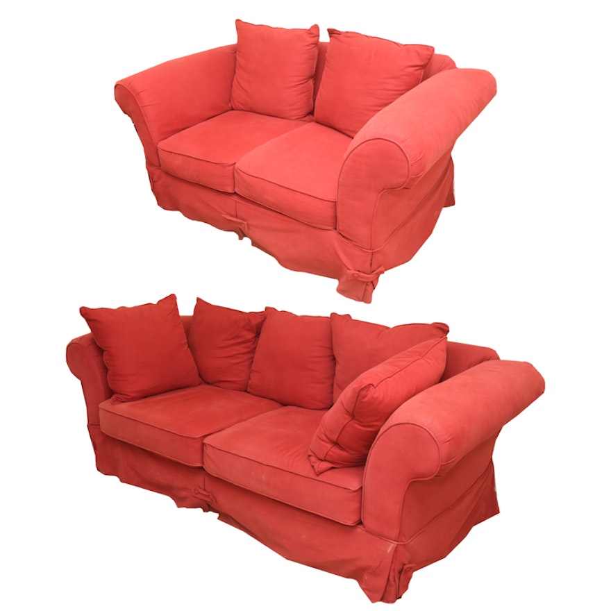 Upholstered Sofa And Loveseat By American Signature Upholstered Sofa And Loveseat By American Signature