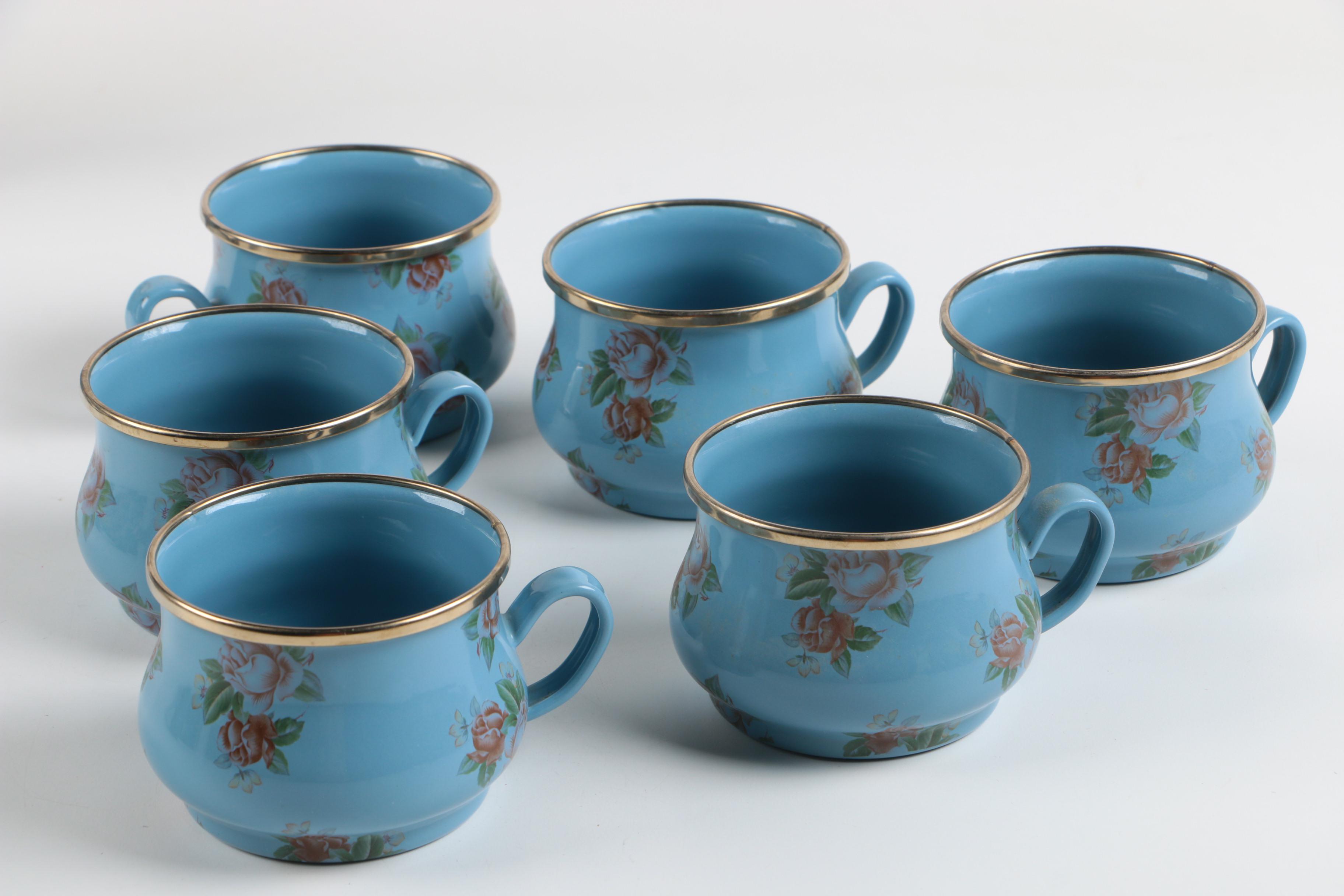 MackenzieChilds Victoria and Richard Enamel Tea Set EBTH