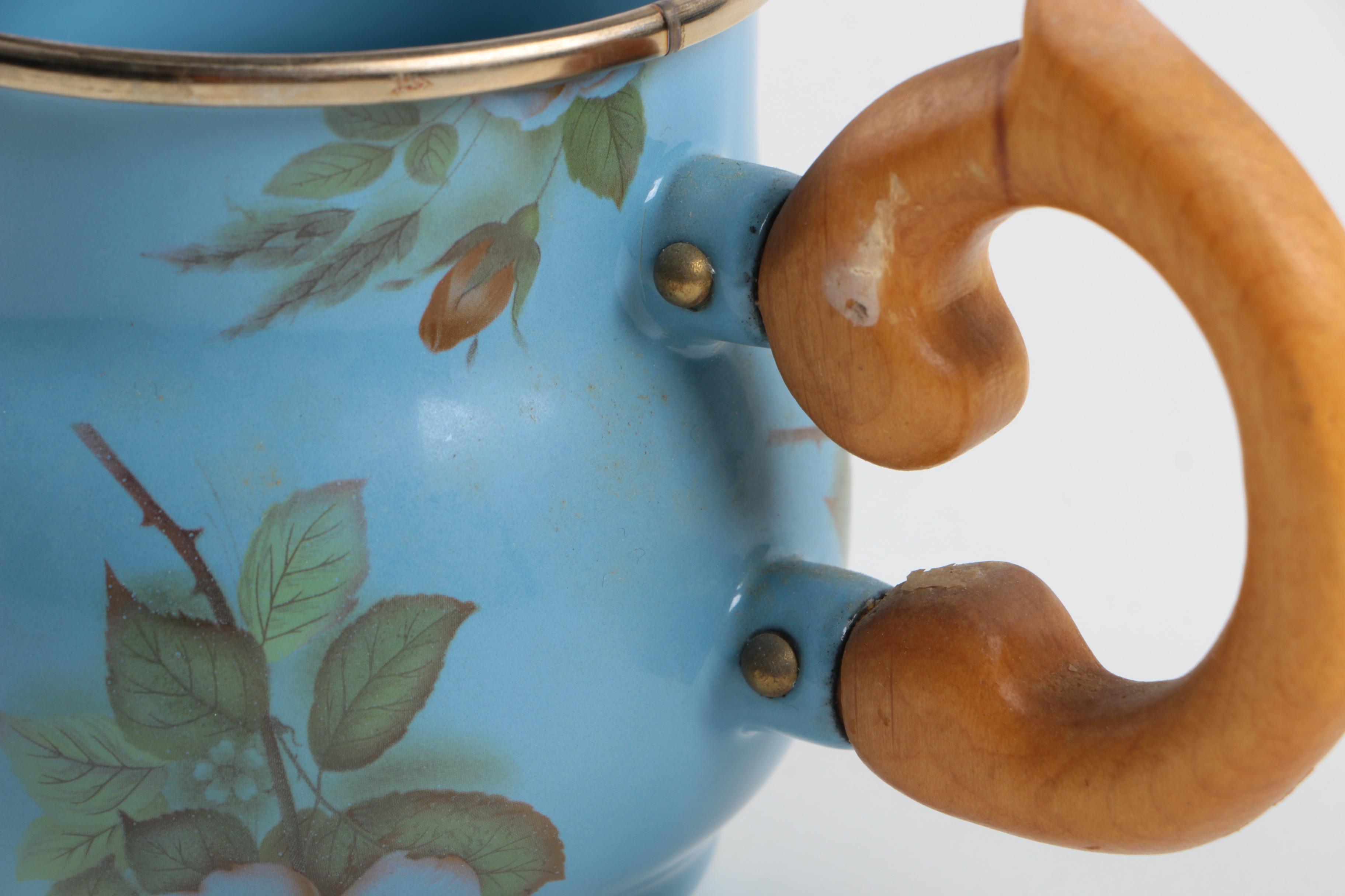 MackenzieChilds Victoria and Richard Enamel Tea Set EBTH