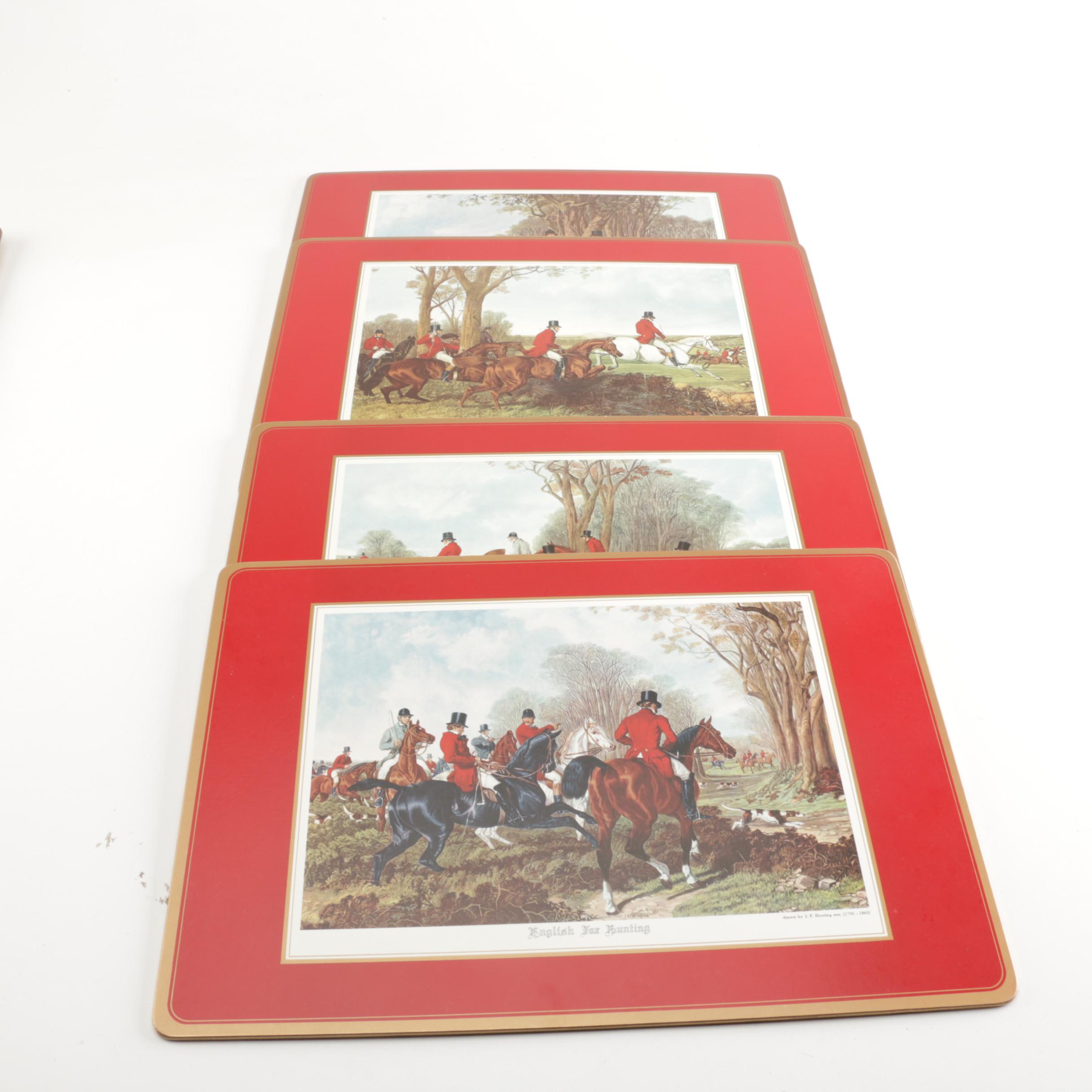 Pimpernel Placemats Including "English Fox Hunting" EBTH