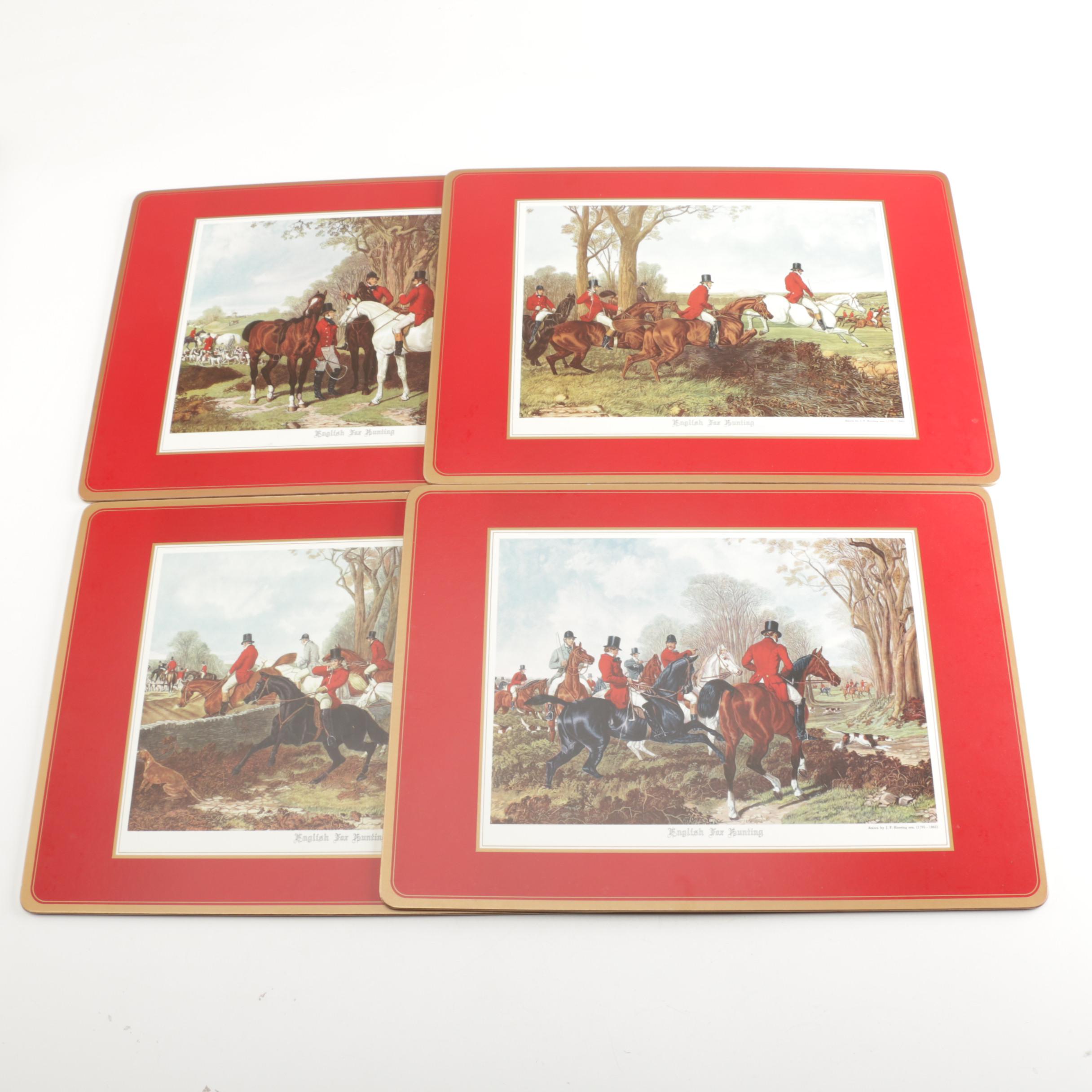 Pimpernel Placemats Including "English Fox Hunting" EBTH