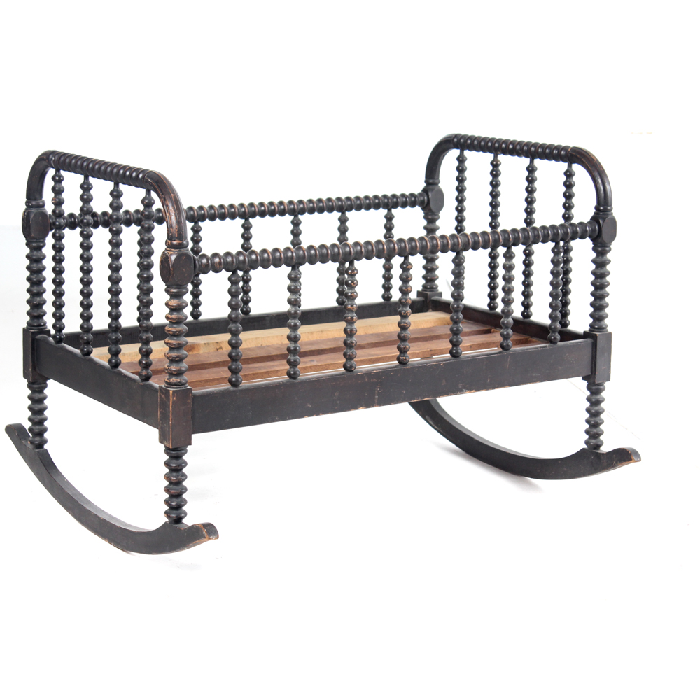 Antique Jenny Lind Style Rocker Cradle EBTH