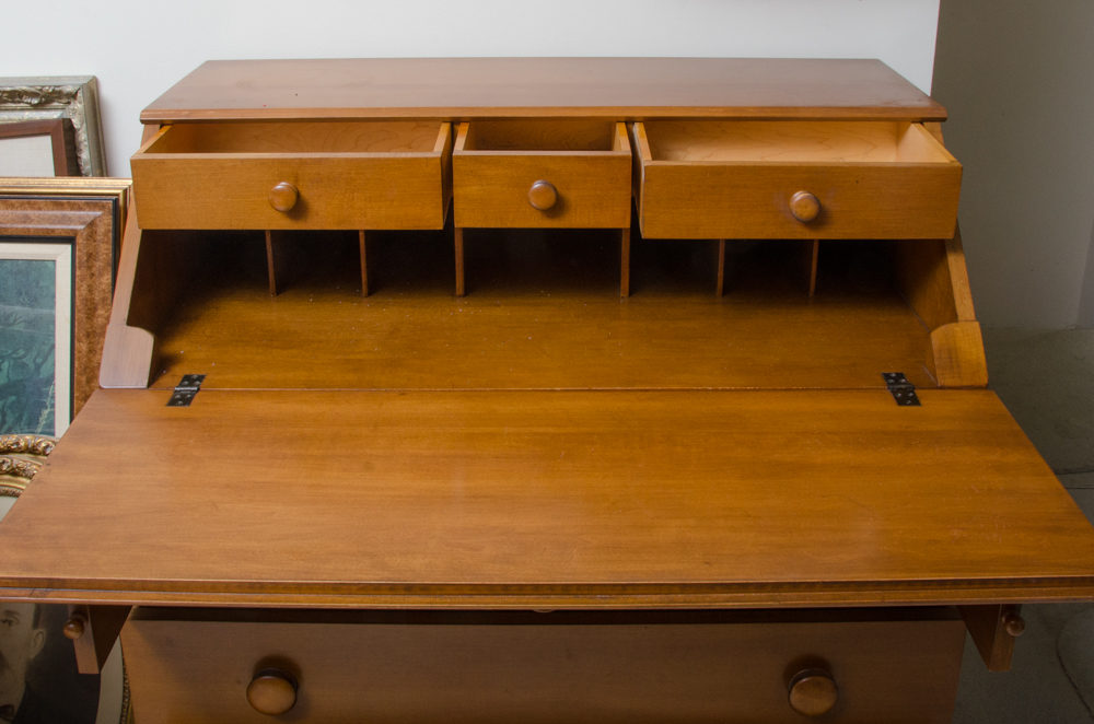 Slant Front Secretary Desk by Conant Ball EBTH