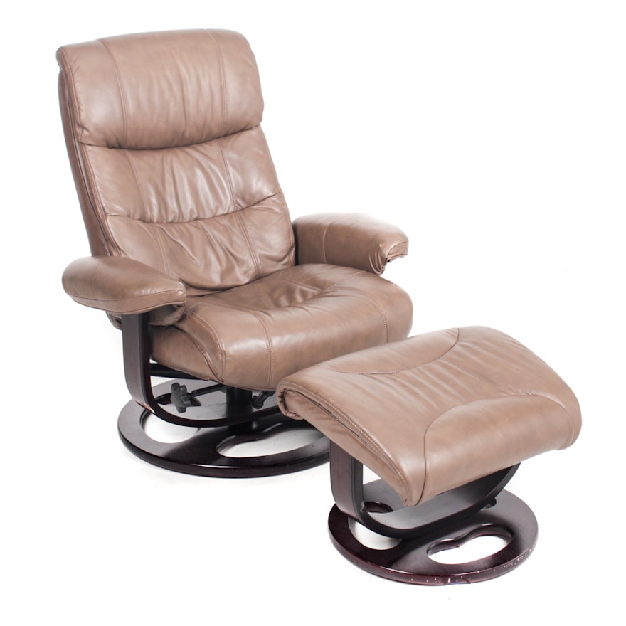 Lane Furniture Rebel Leather Recliner And Ottoman Ebth