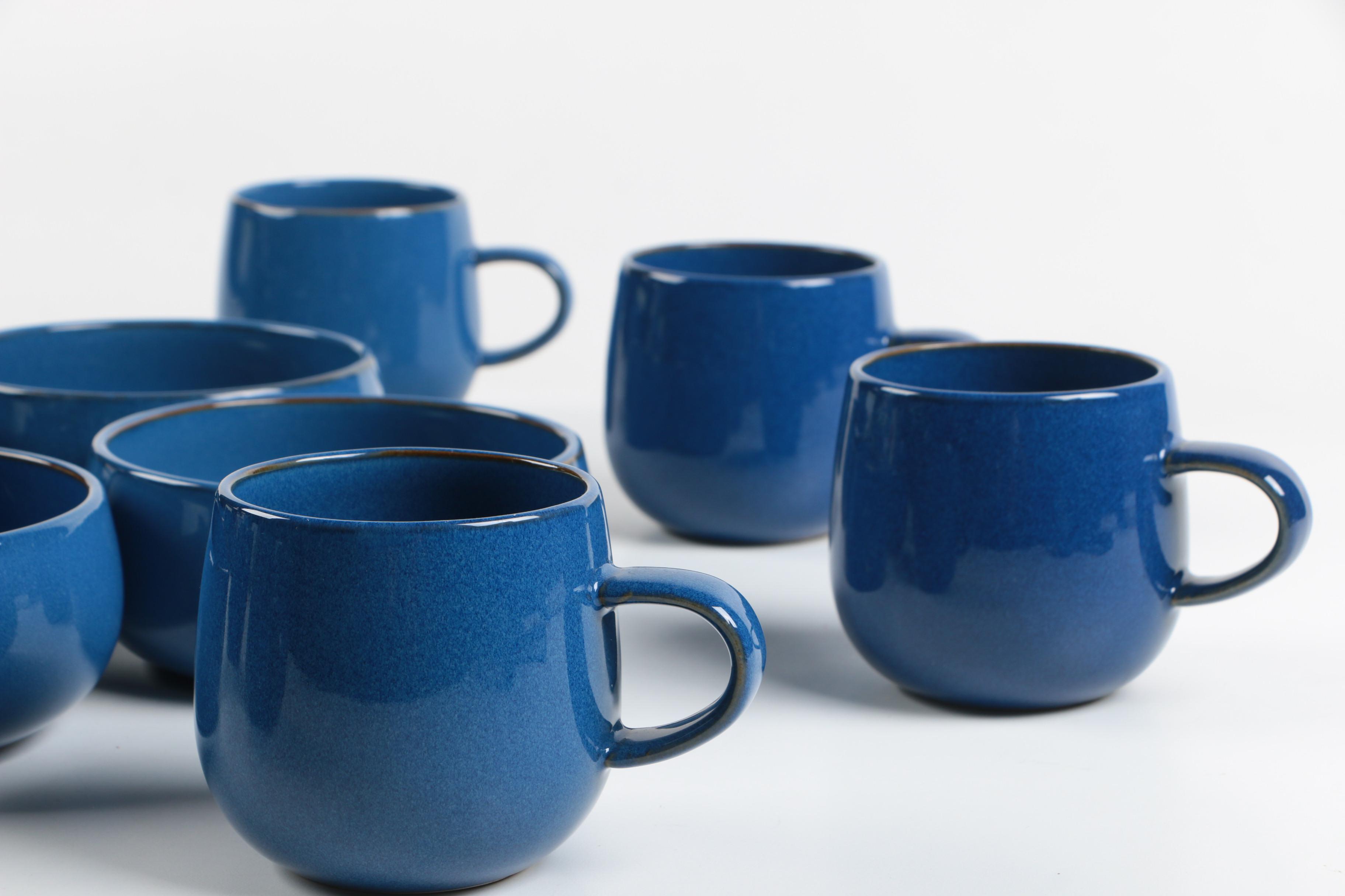 Collection Of Crate & Barrel Coffee Mugs And Cereal Bowls | EBTH