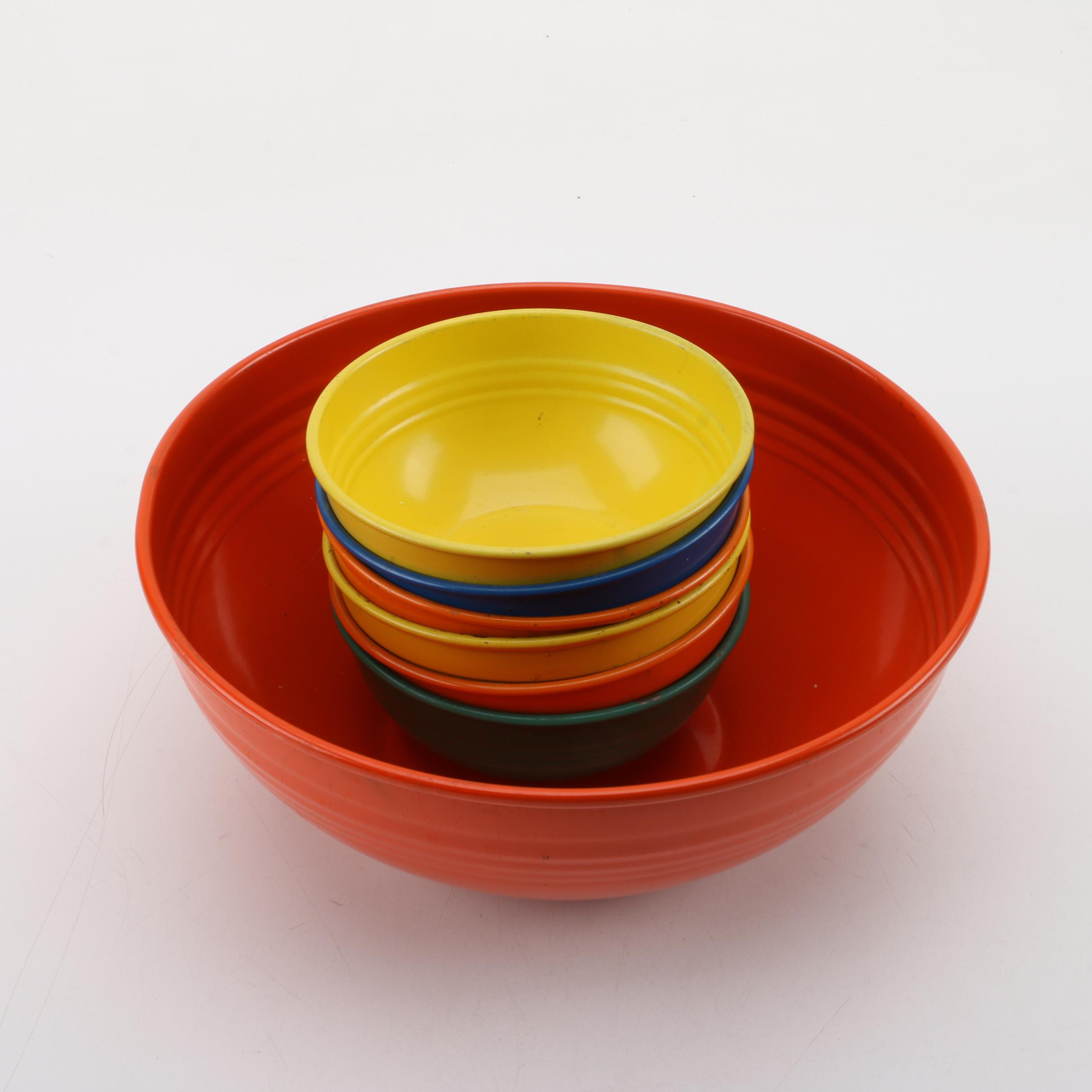 Primary Colored Enameled Metal Bowls EBTH