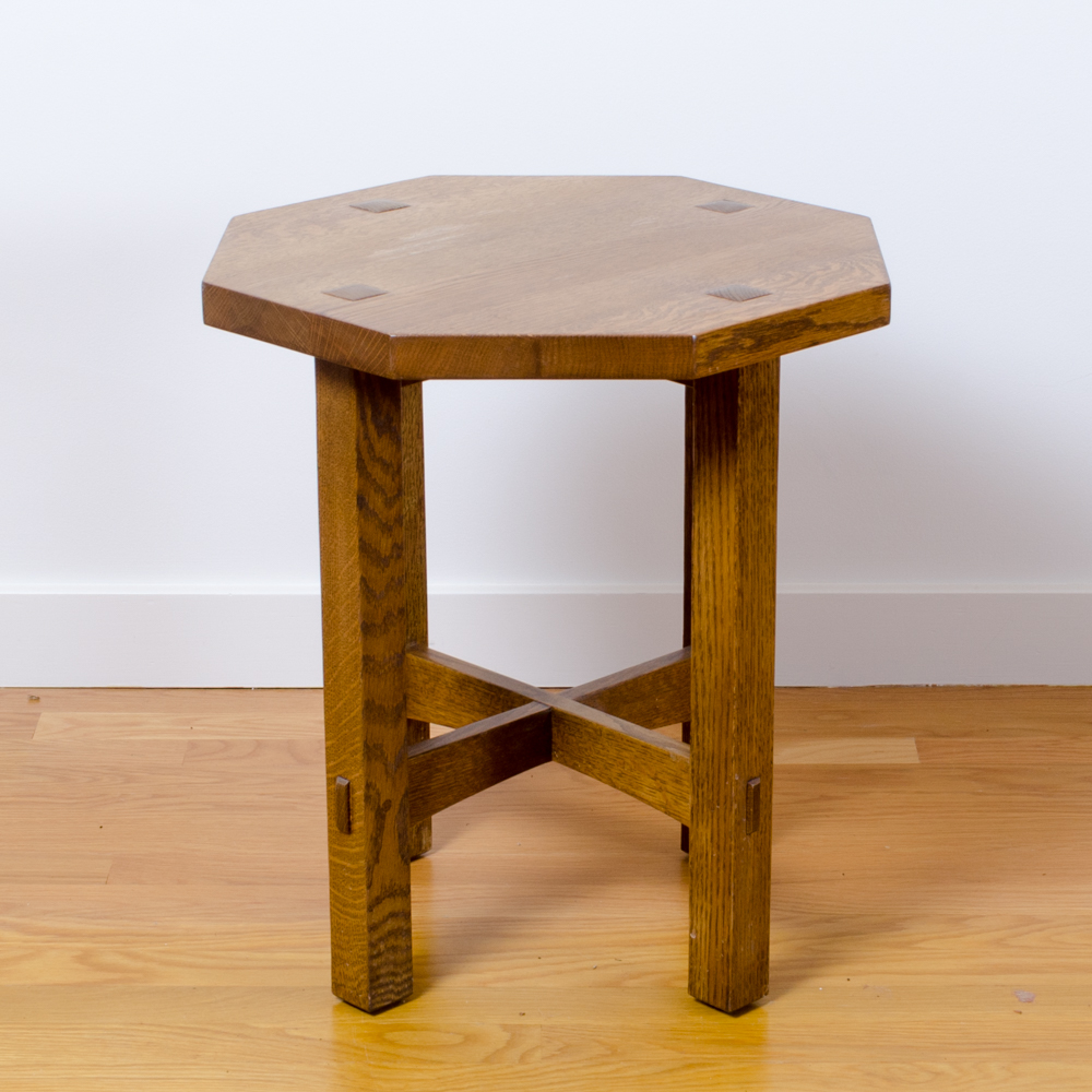 Vintage Arts and Crafts Style Oak Side Table by Stickley EBTH