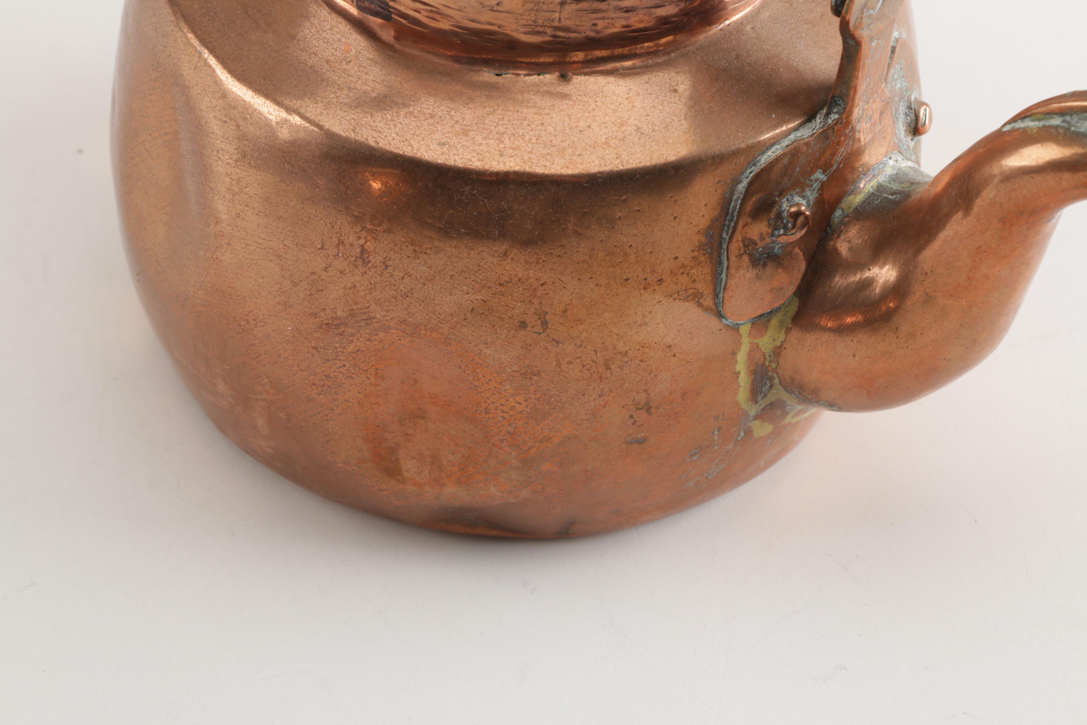 Collection of Vintage Copper Teapots EBTH