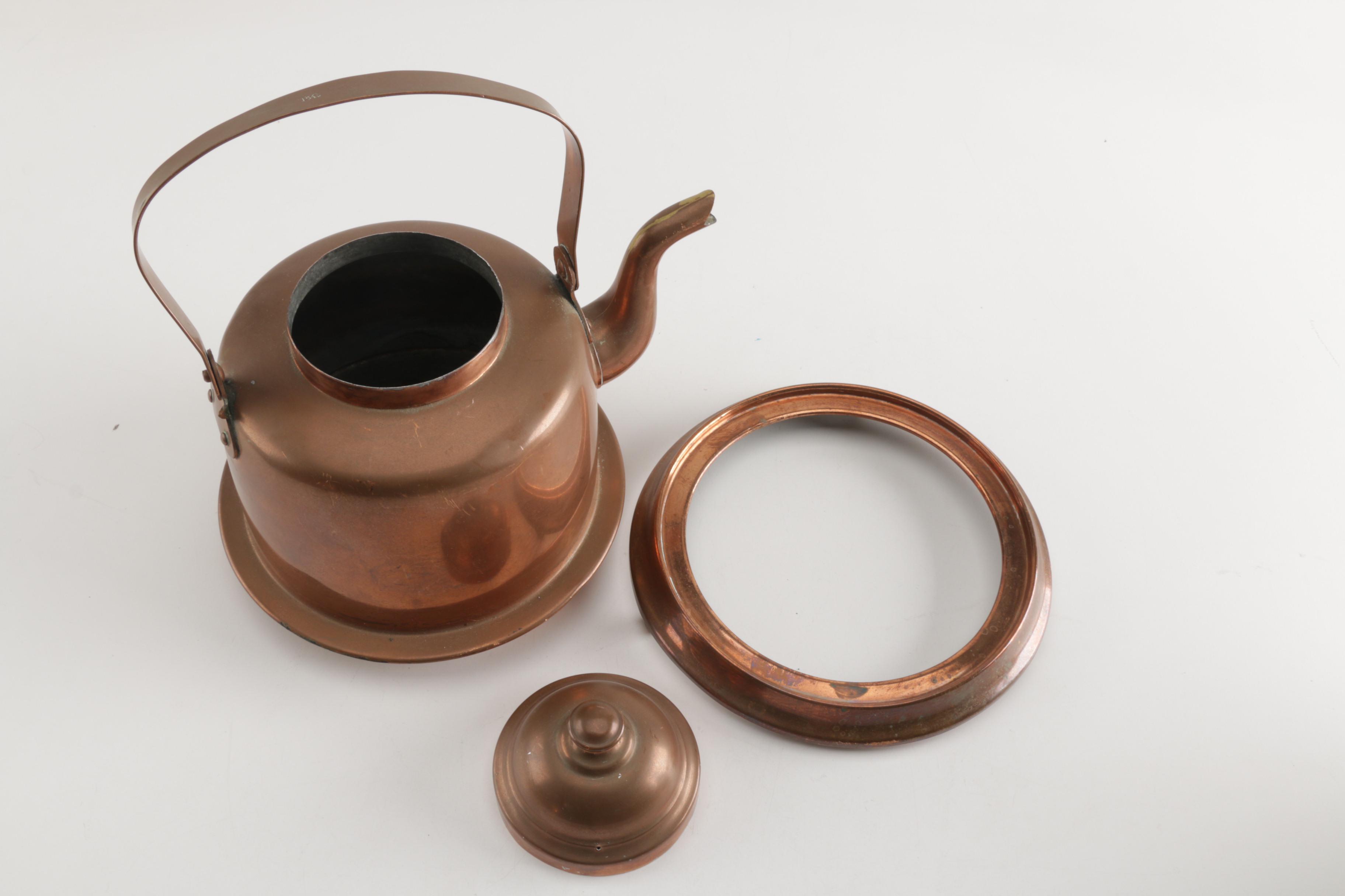 Collection of Vintage Copper Teapots EBTH