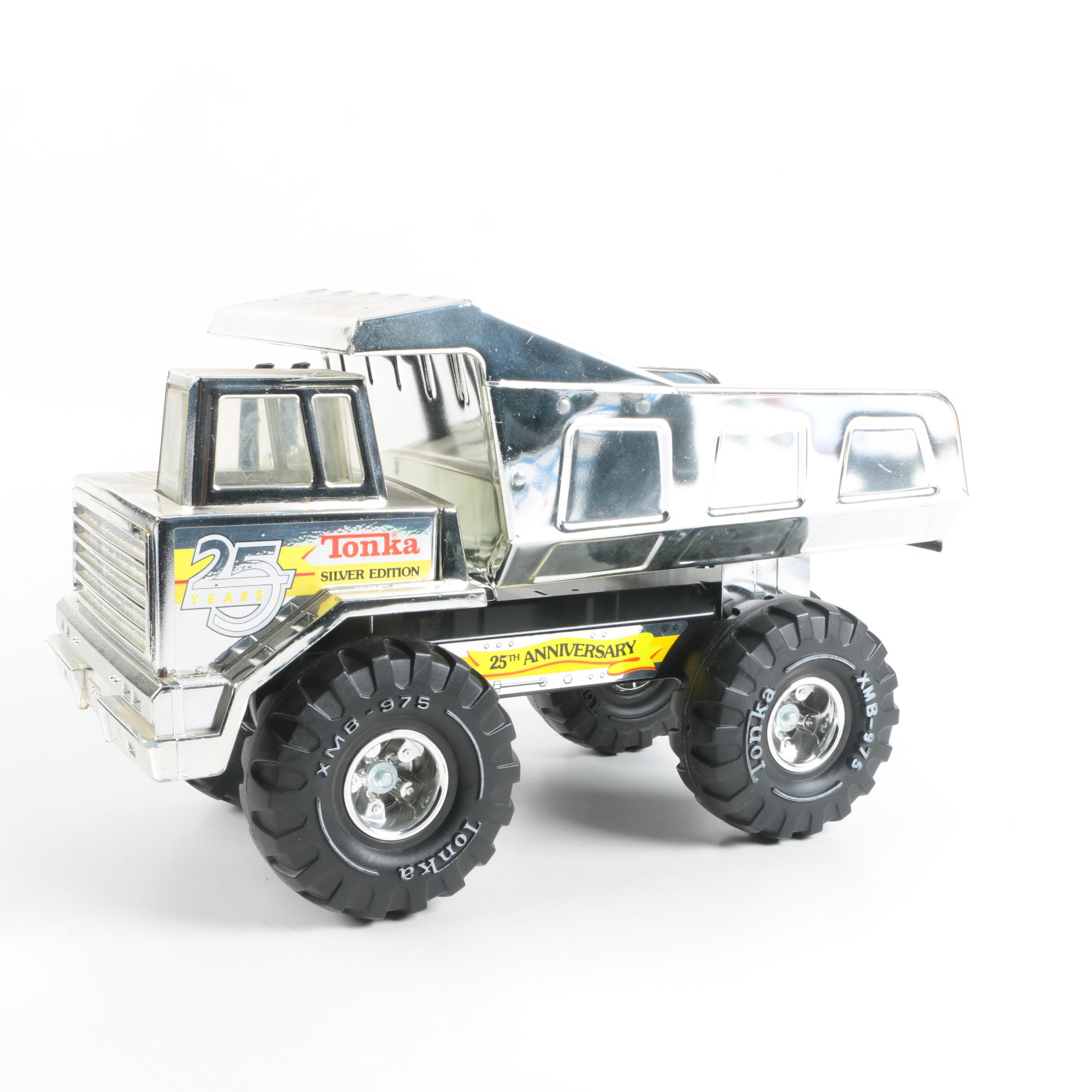 silver tonka dump truck