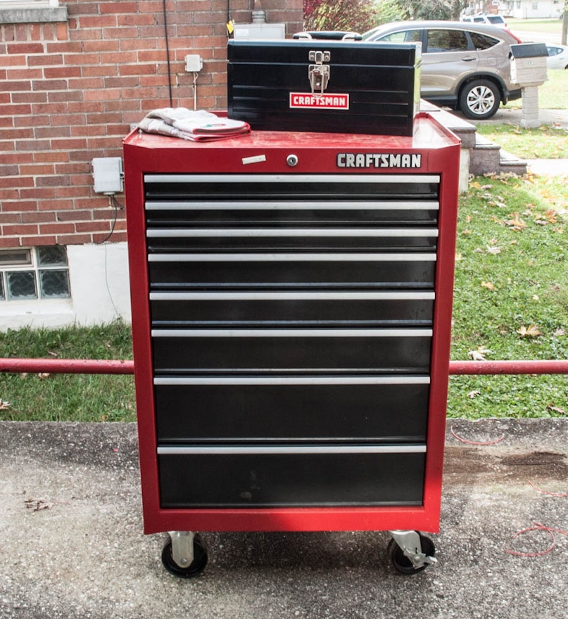 Craftsman 8 Drawer Rolling Tool Chest with Portable Tool Box | EBTH