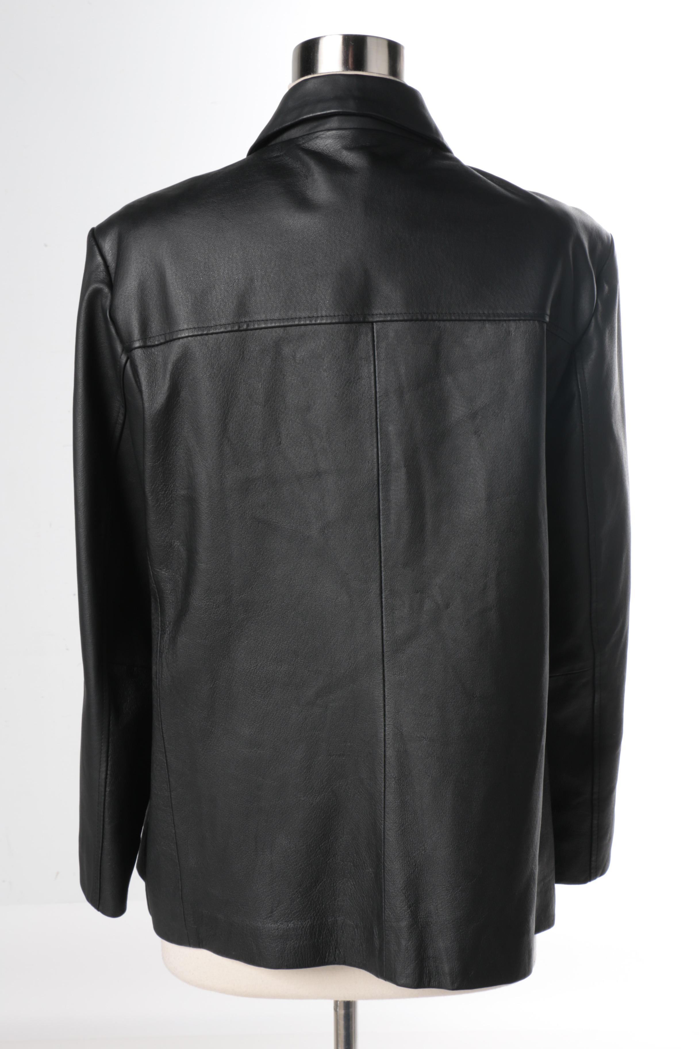 Women's Uniform John Paul Richard Black Leather Jacket EBTH