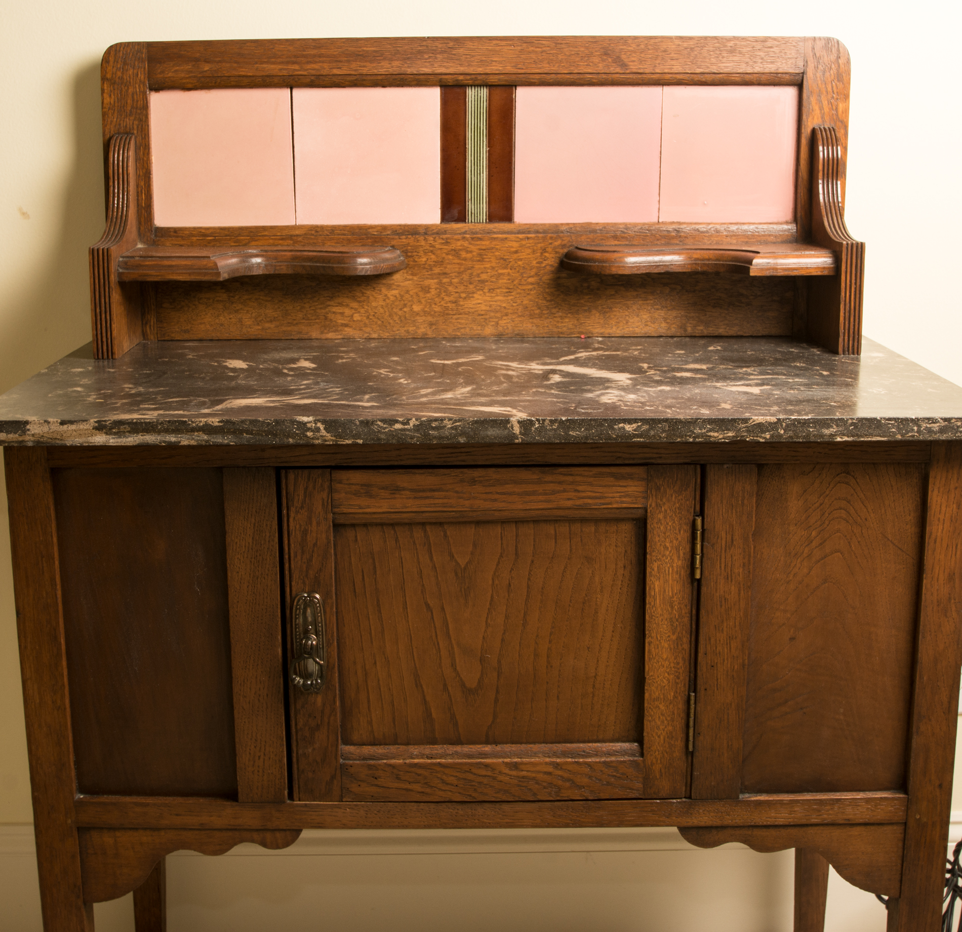 Antique English Oak Washstand EBTH