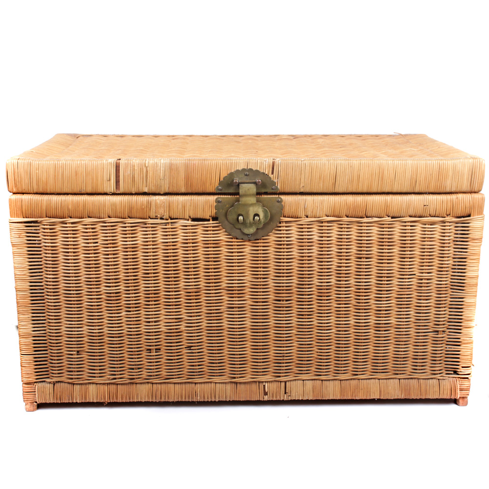Vintage Wicker Chest EBTH