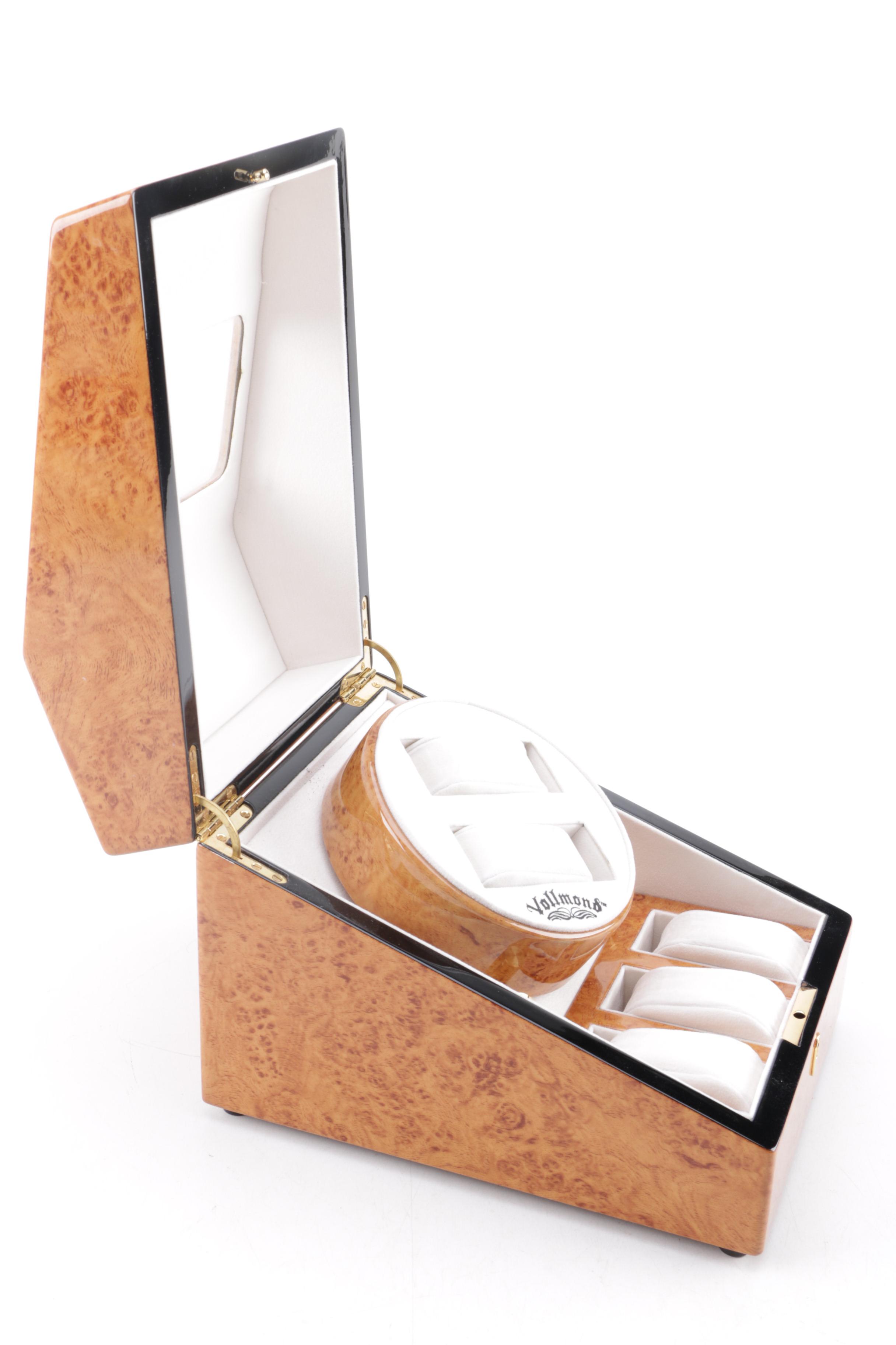 Vollmond Birdseye Maple Veneer Double Watch Winder EBTH