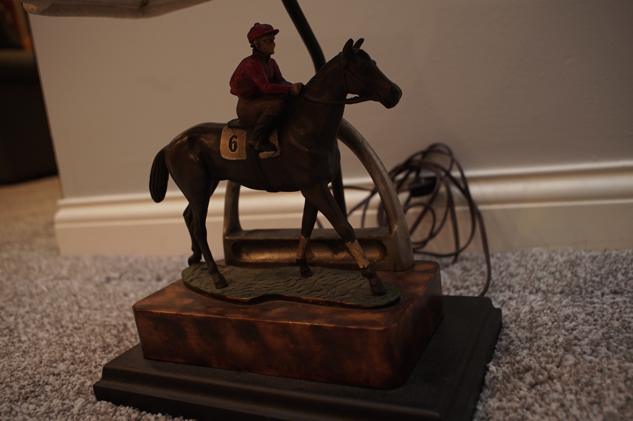 Race Horse and Jockey Figural Lamp EBTH