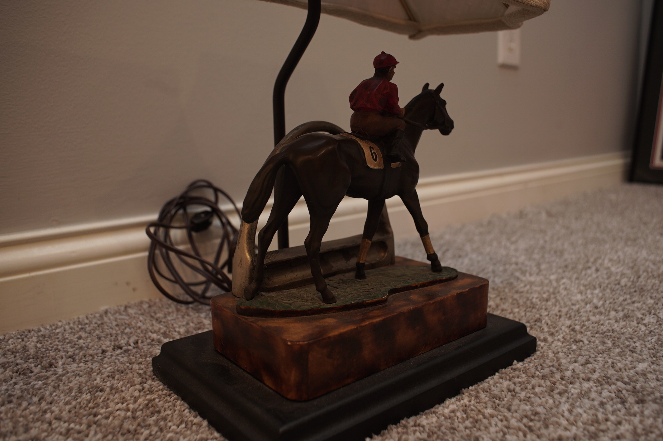 Race Horse and Jockey Figural Lamp EBTH