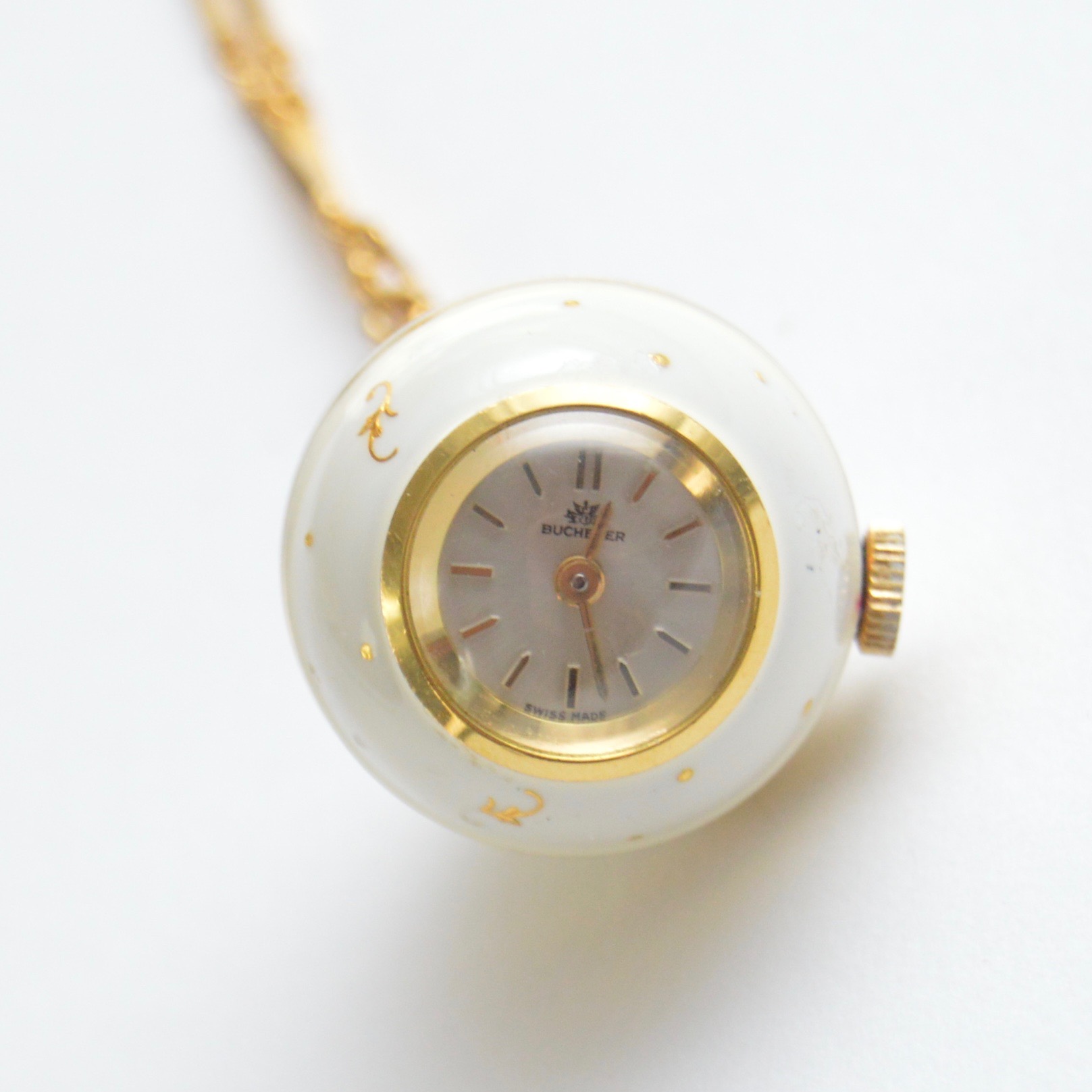 Bucherer Ball Pendant Watch Necklace EBTH