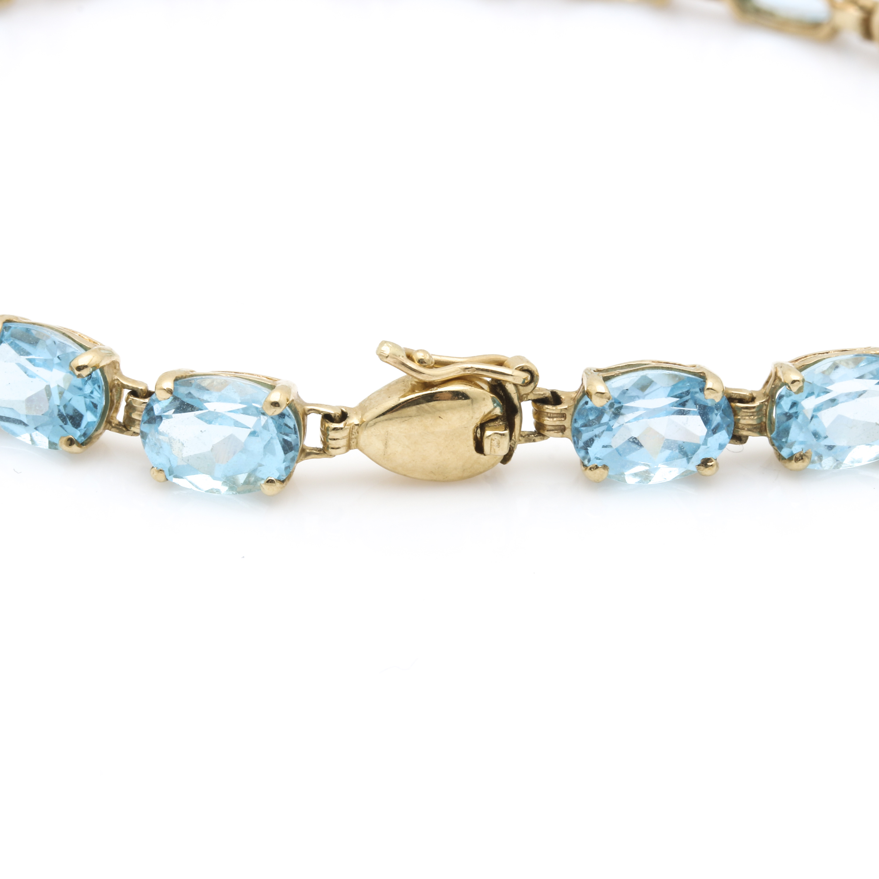 10K Yellow Gold Topaz Tennis Bracelet EBTH