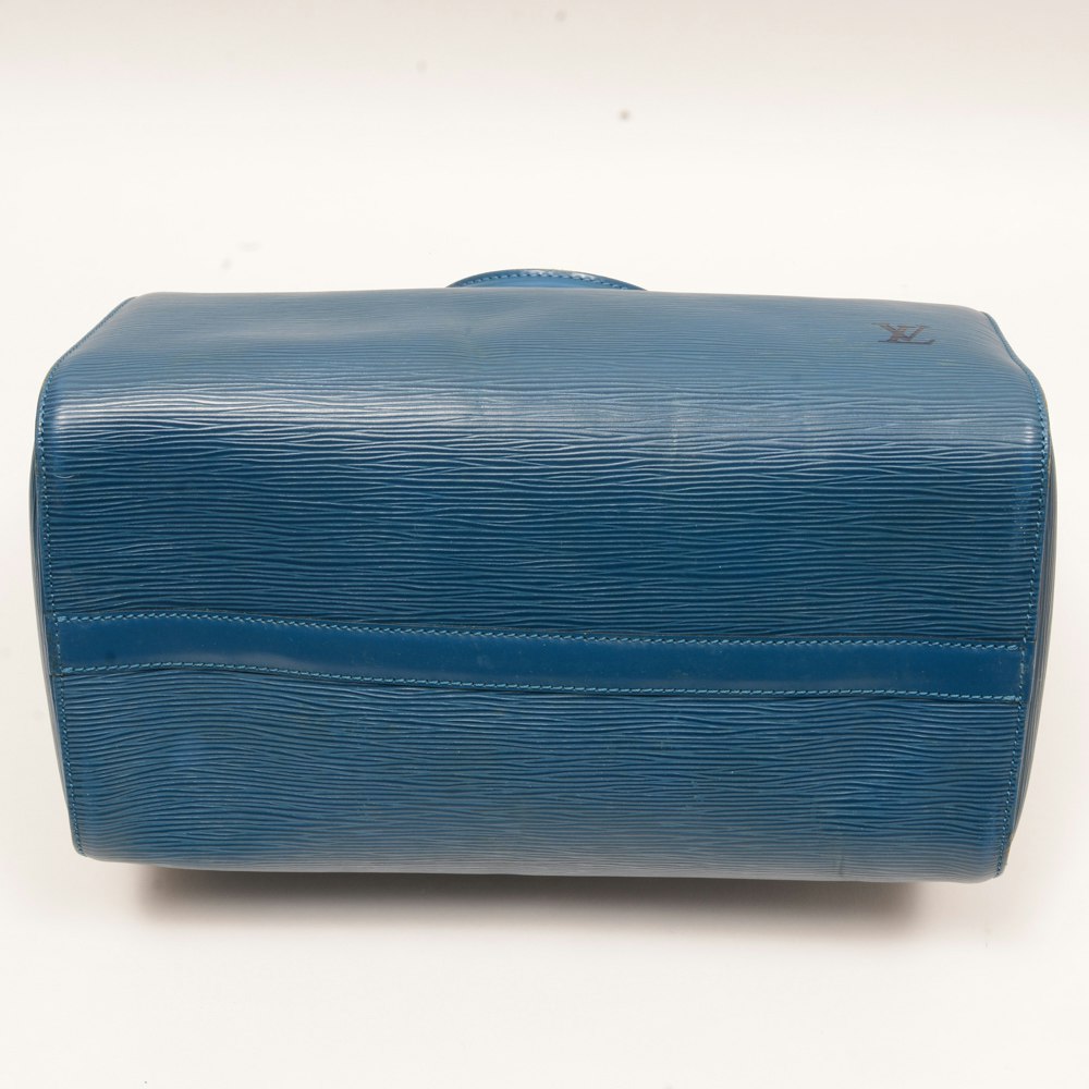 Louis Vuitton Toledo Blue Epi Leather Speedy Handbag | EBTH