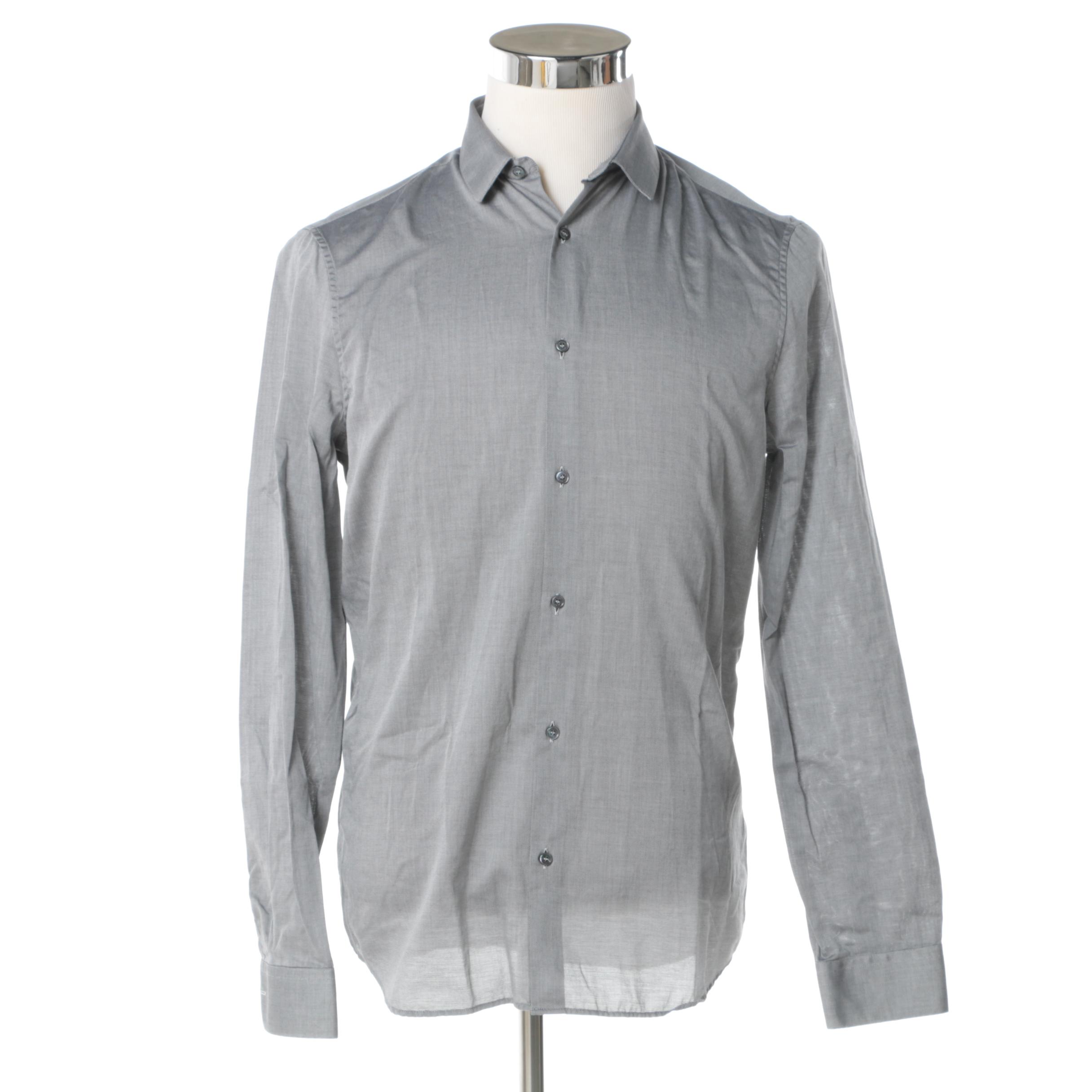 mens burberry button down