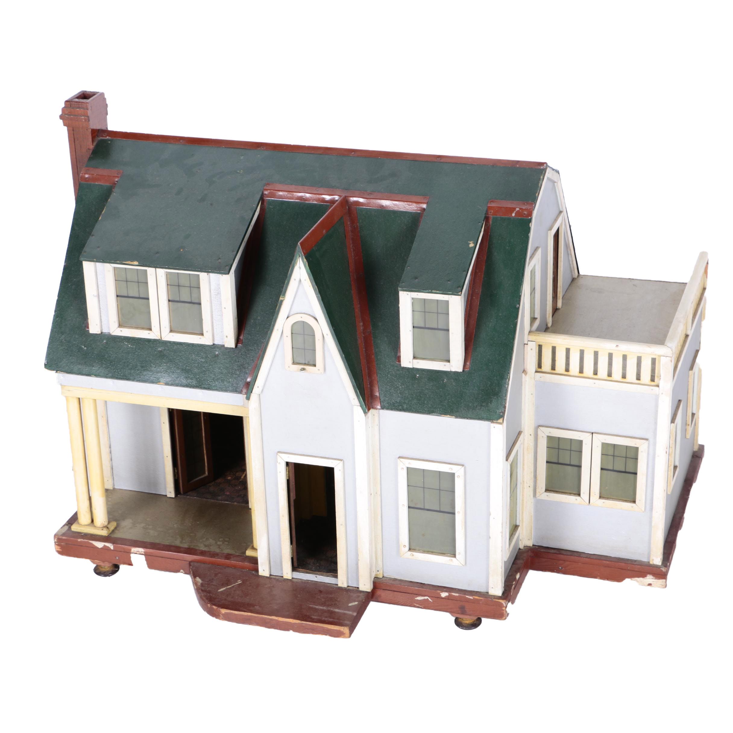 vintage wooden dollhouse