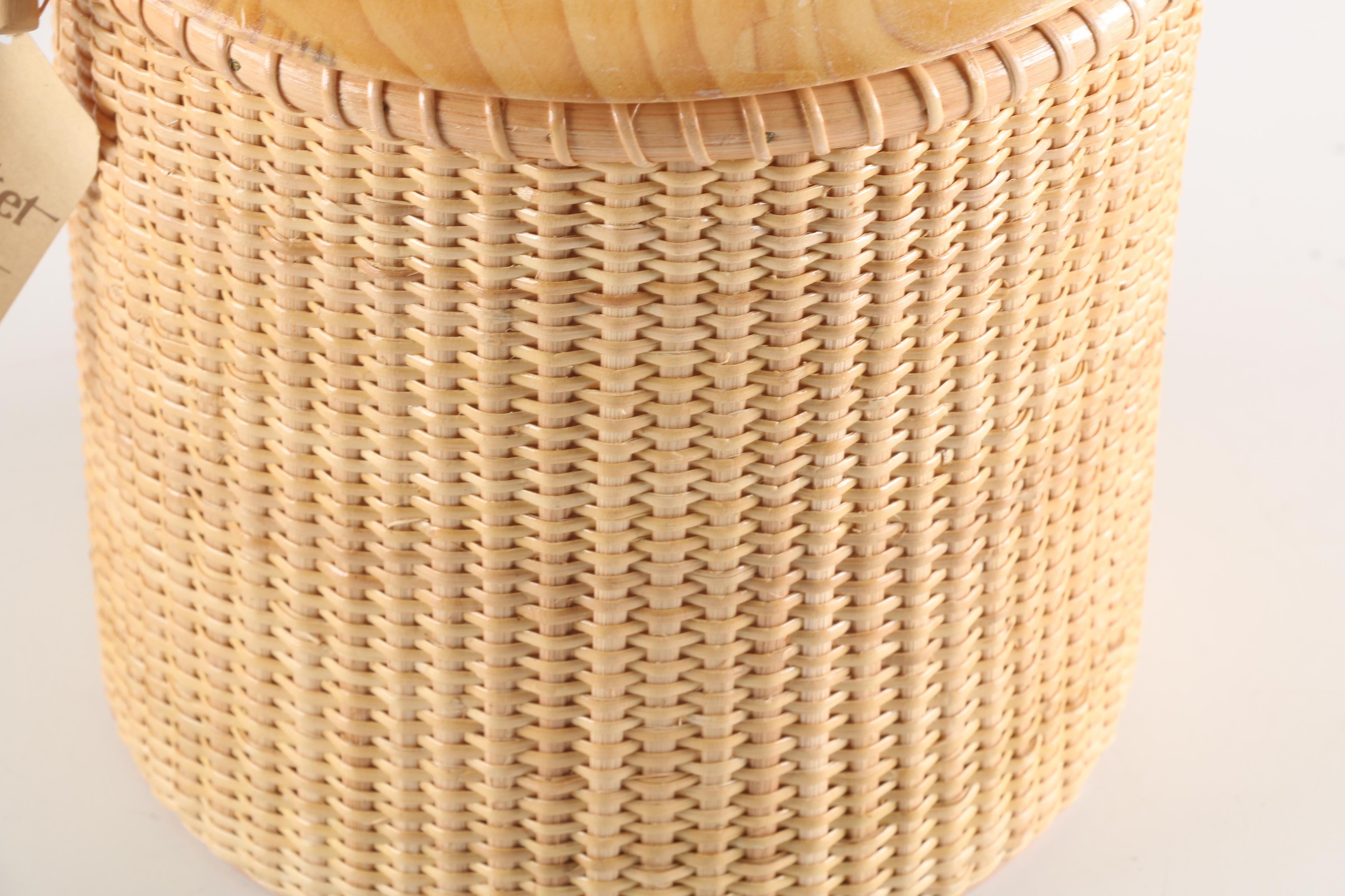 Nantucket Woven Wicker Ice Bucket EBTH