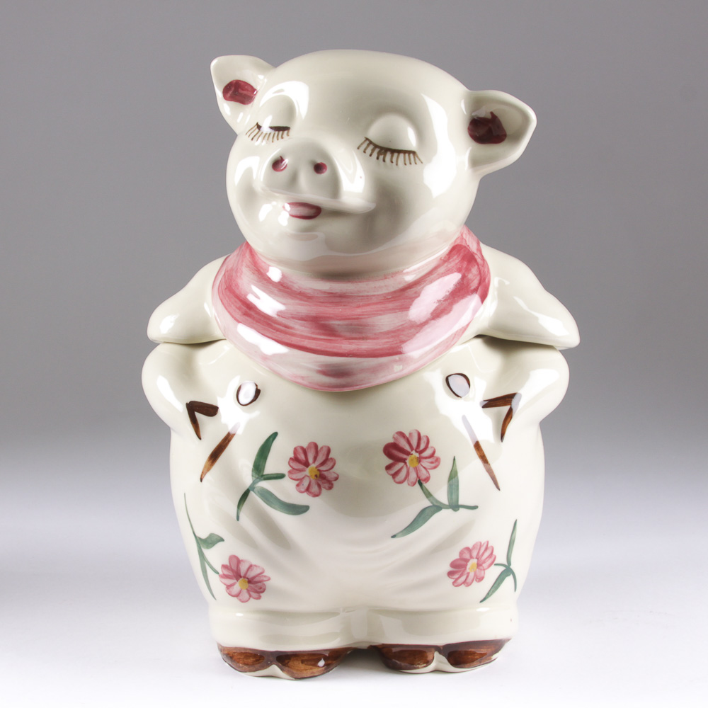 Vintage Shawnee Pottery Smiley Pig Cookie Jar EBTH