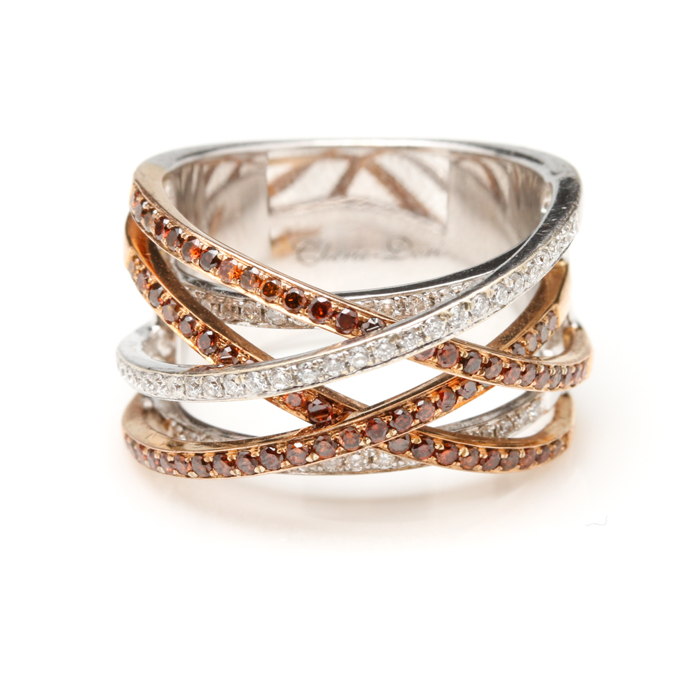 ChérieDori 18K White Gold 0.95 CTW Diamond Ring EBTH