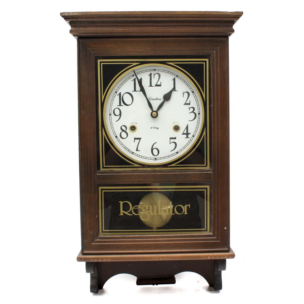 Linden 31 Day Regulator Wall Clock EBTH