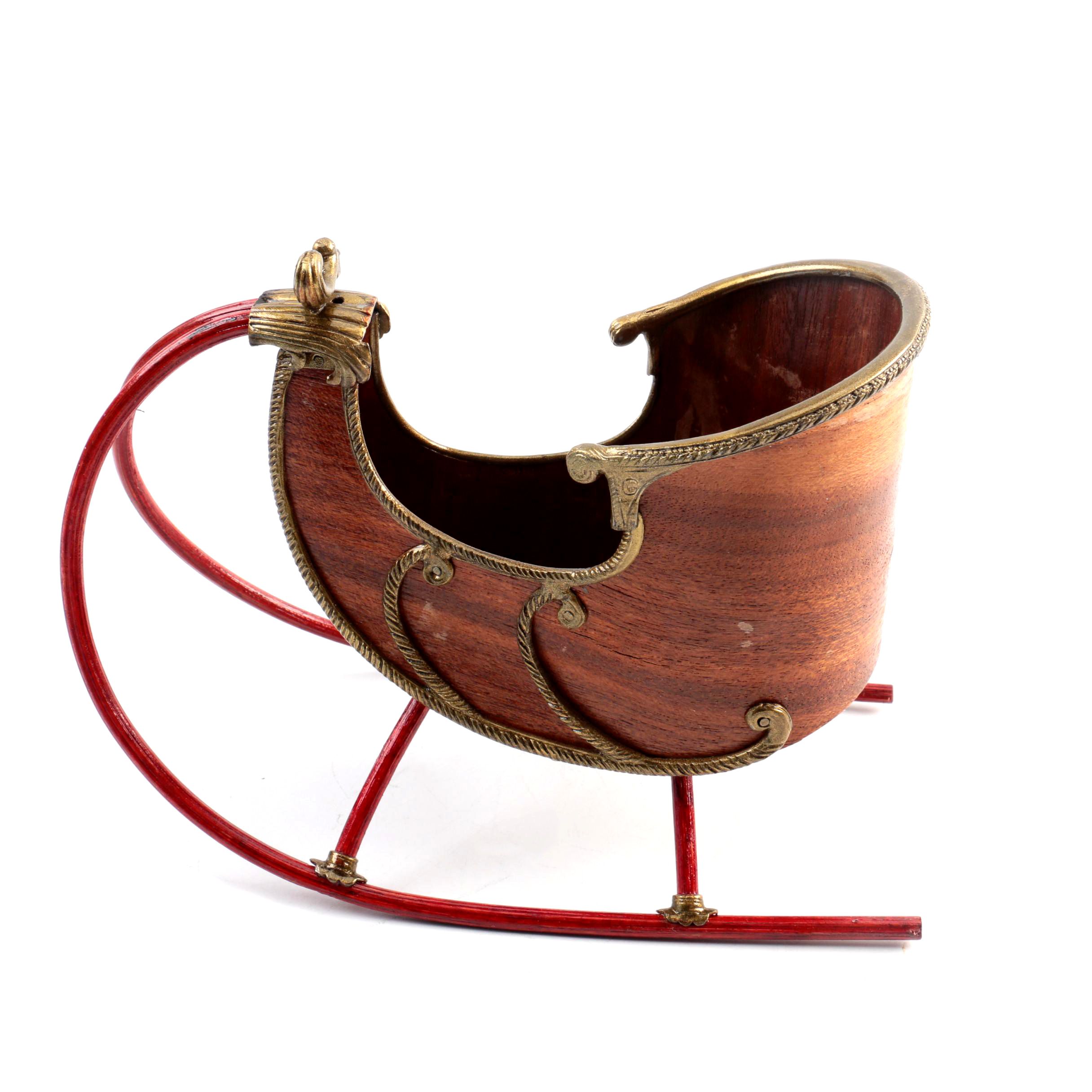 Wooden Decorative Sleigh EBTH