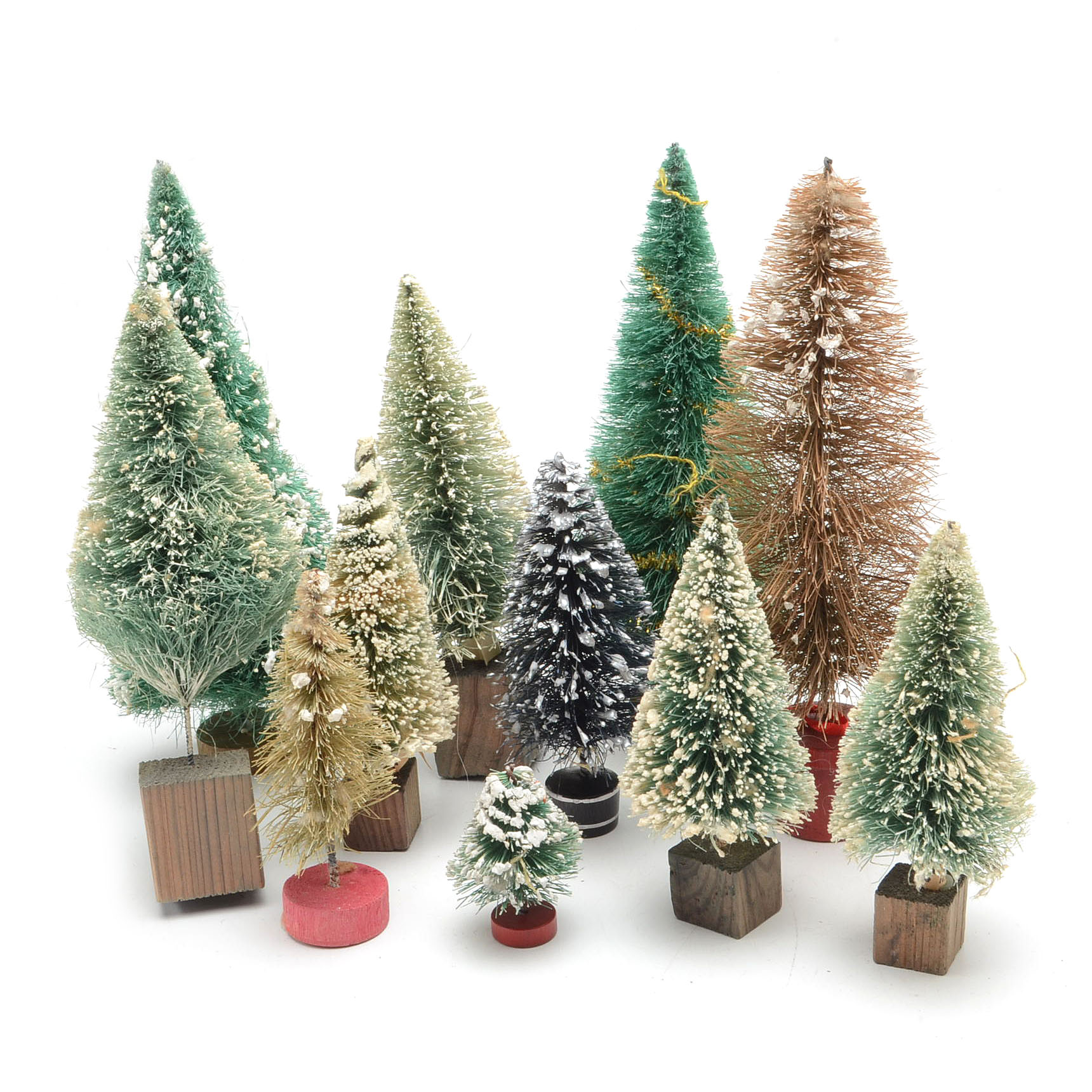 Vintage Putz Bristle Brush Trees EBTH