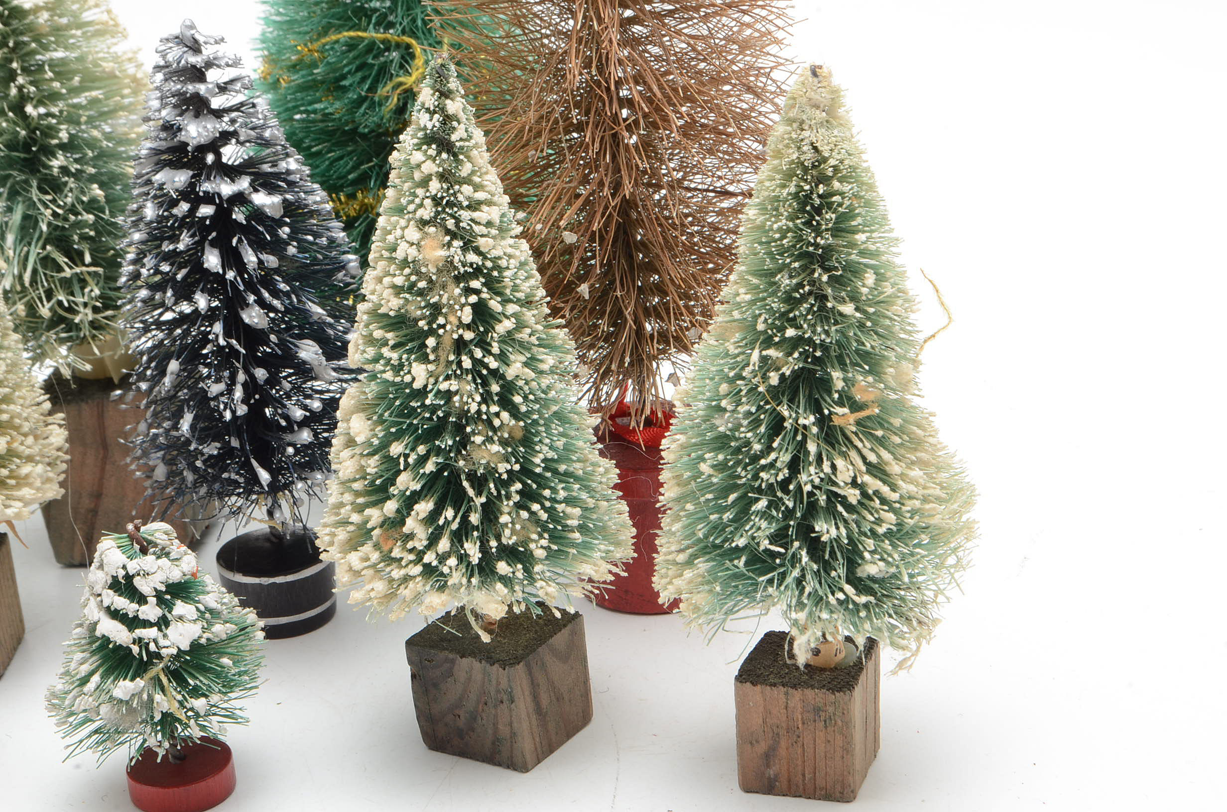 Vintage Putz Bristle Brush Trees EBTH