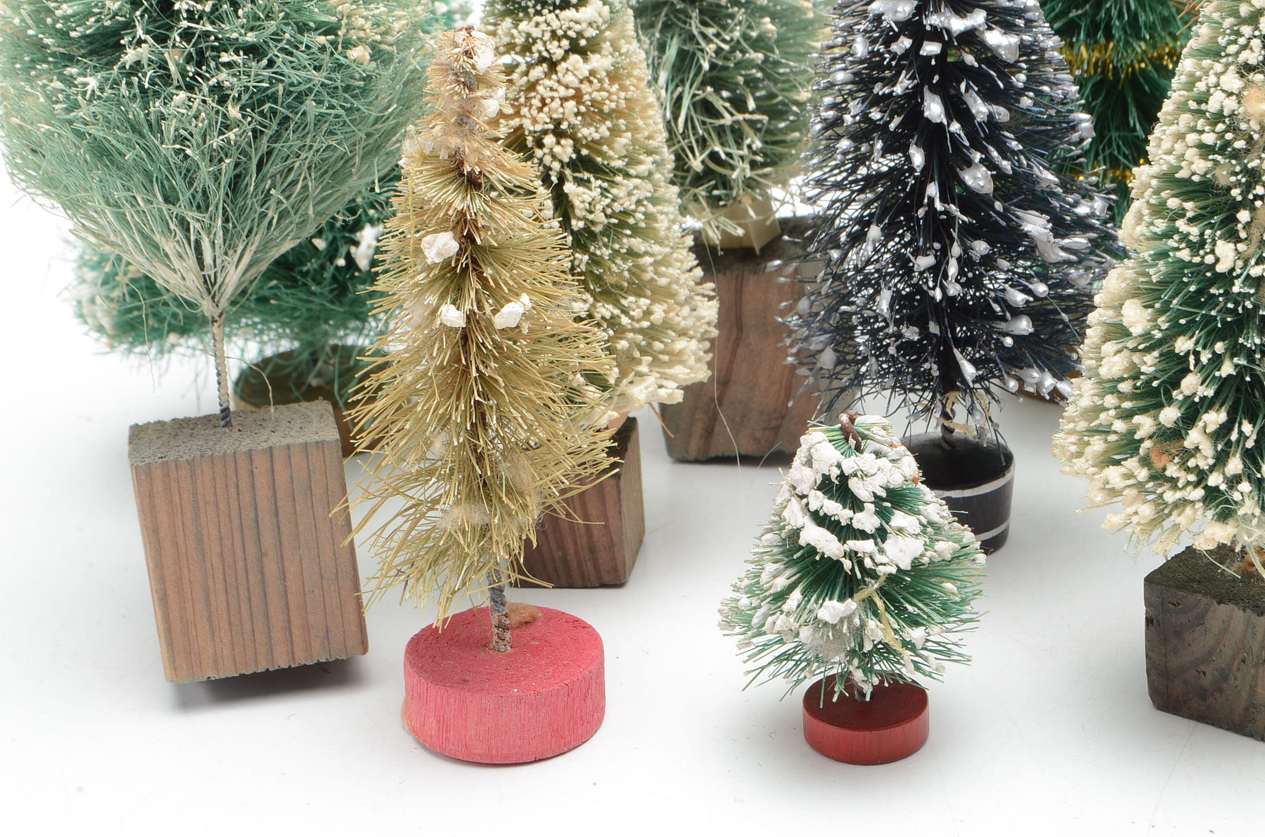 Vintage Putz Bristle Brush Trees EBTH