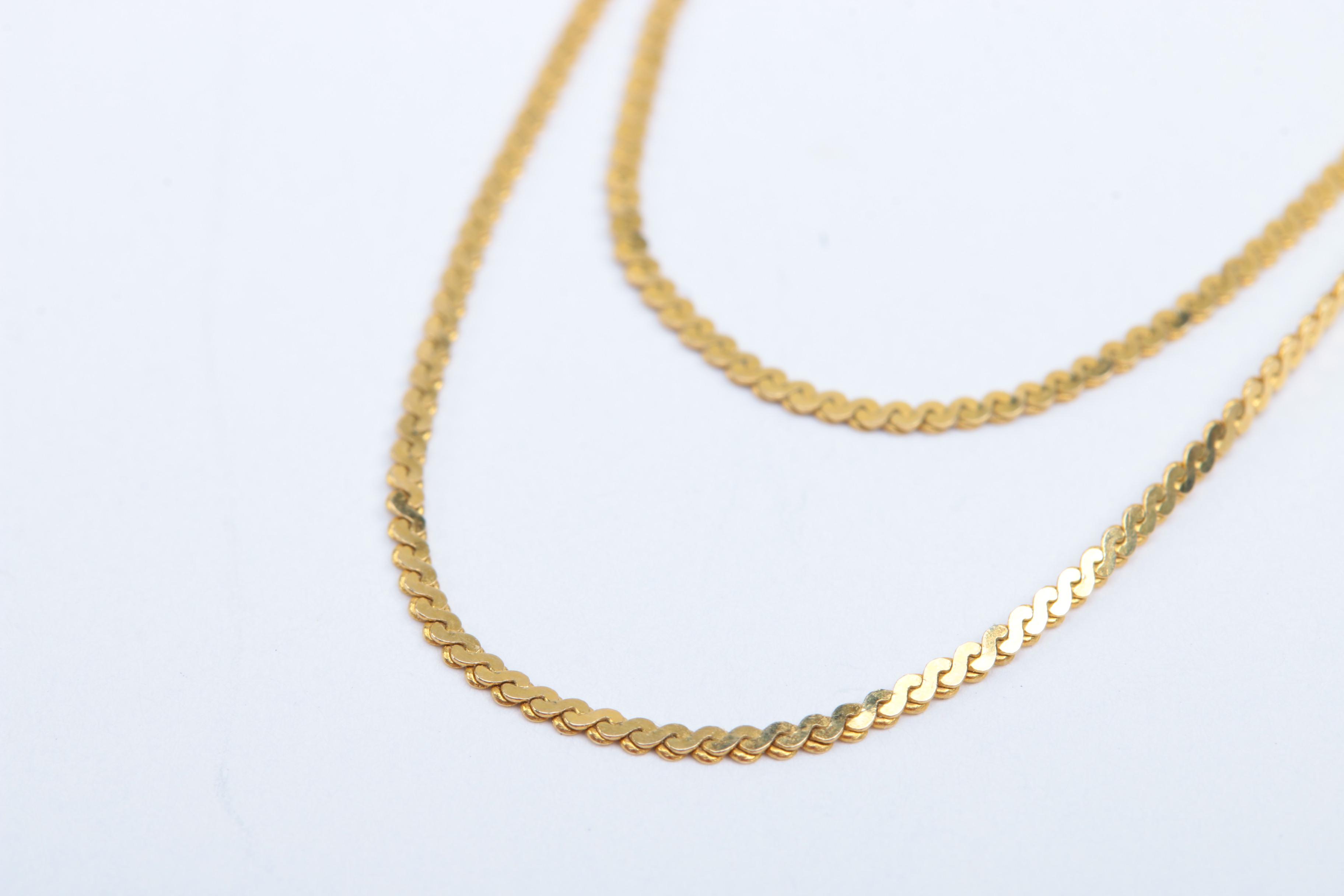 14K Yellow Gold Serpentine Chain Necklace EBTH