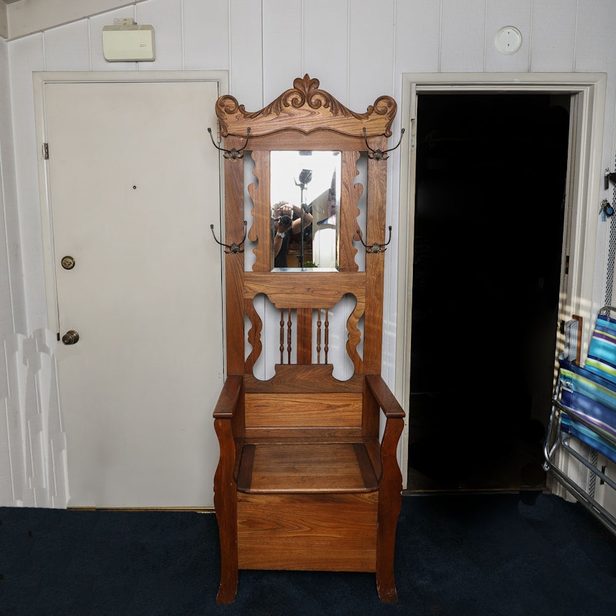 Single seat hall tree Bargain John's Antiques, Hall Seats / Hall Trees Archives - Bargain John's Antiques