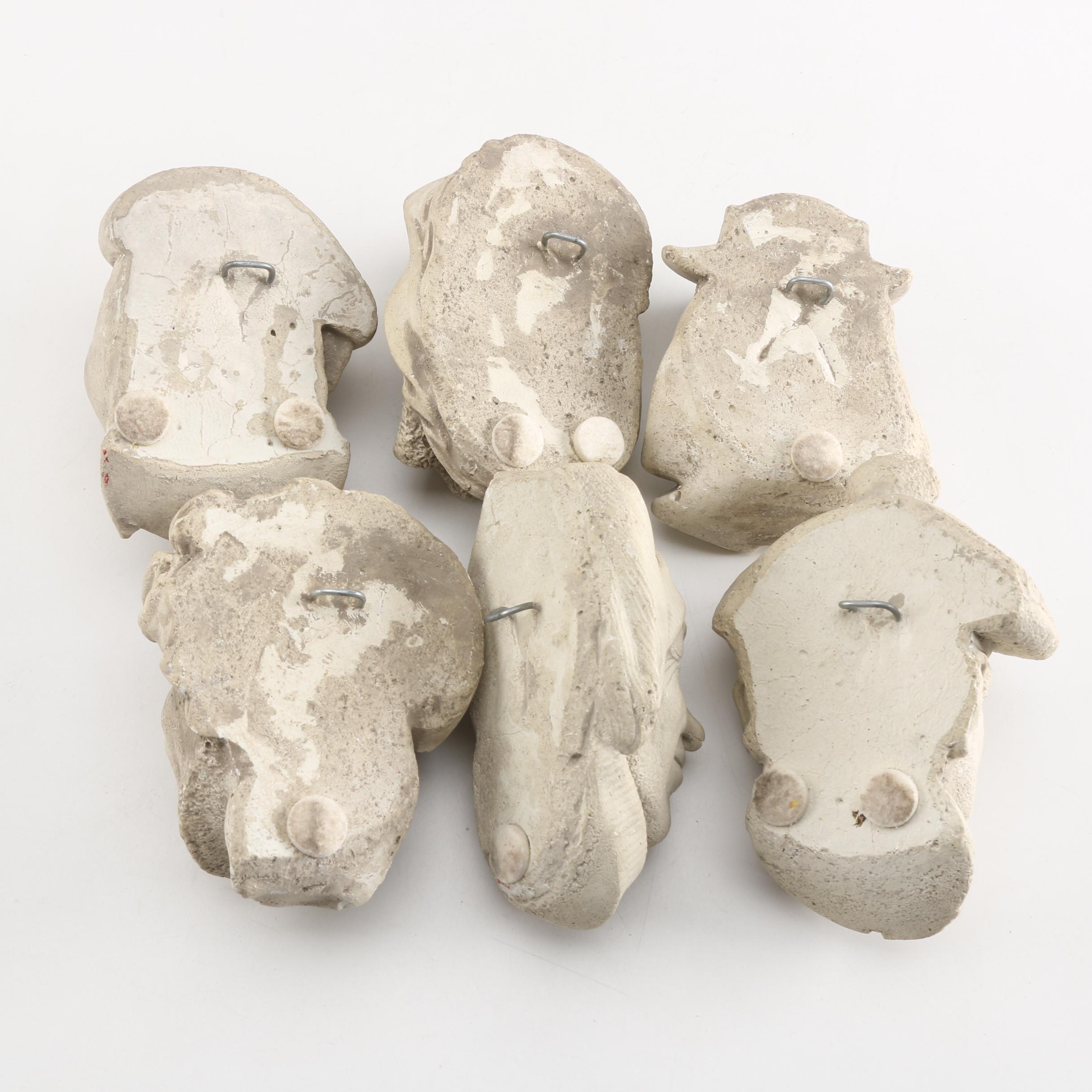 Vintage Chalkware Heads EBTH