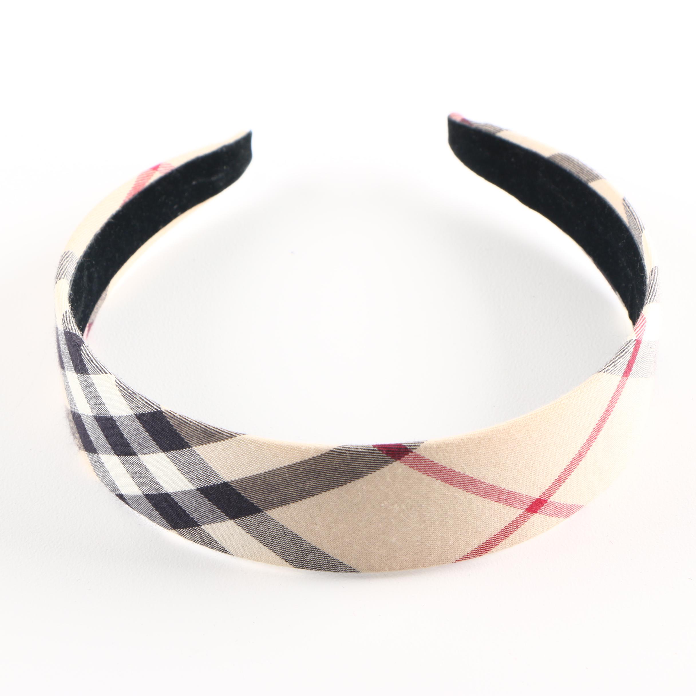 burberry check headband