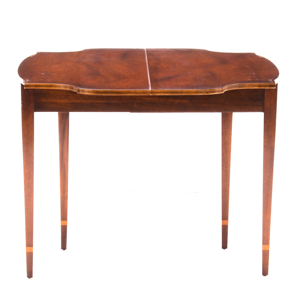 Vintage Mahogany Folding Game Table EBTH