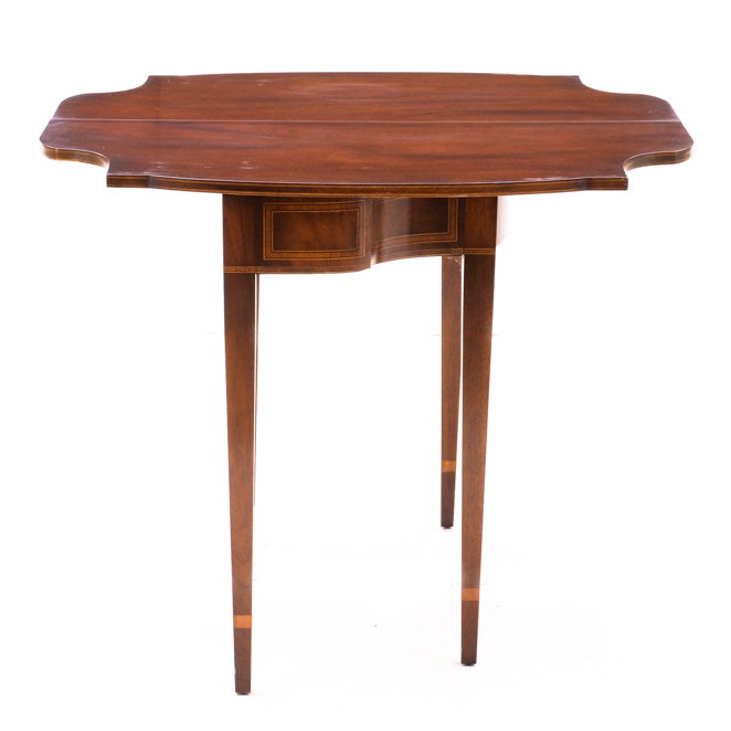 Vintage Mahogany Folding Game Table EBTH