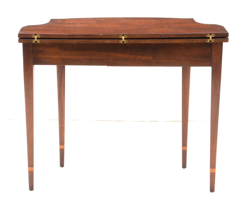 Vintage Mahogany Folding Game Table EBTH