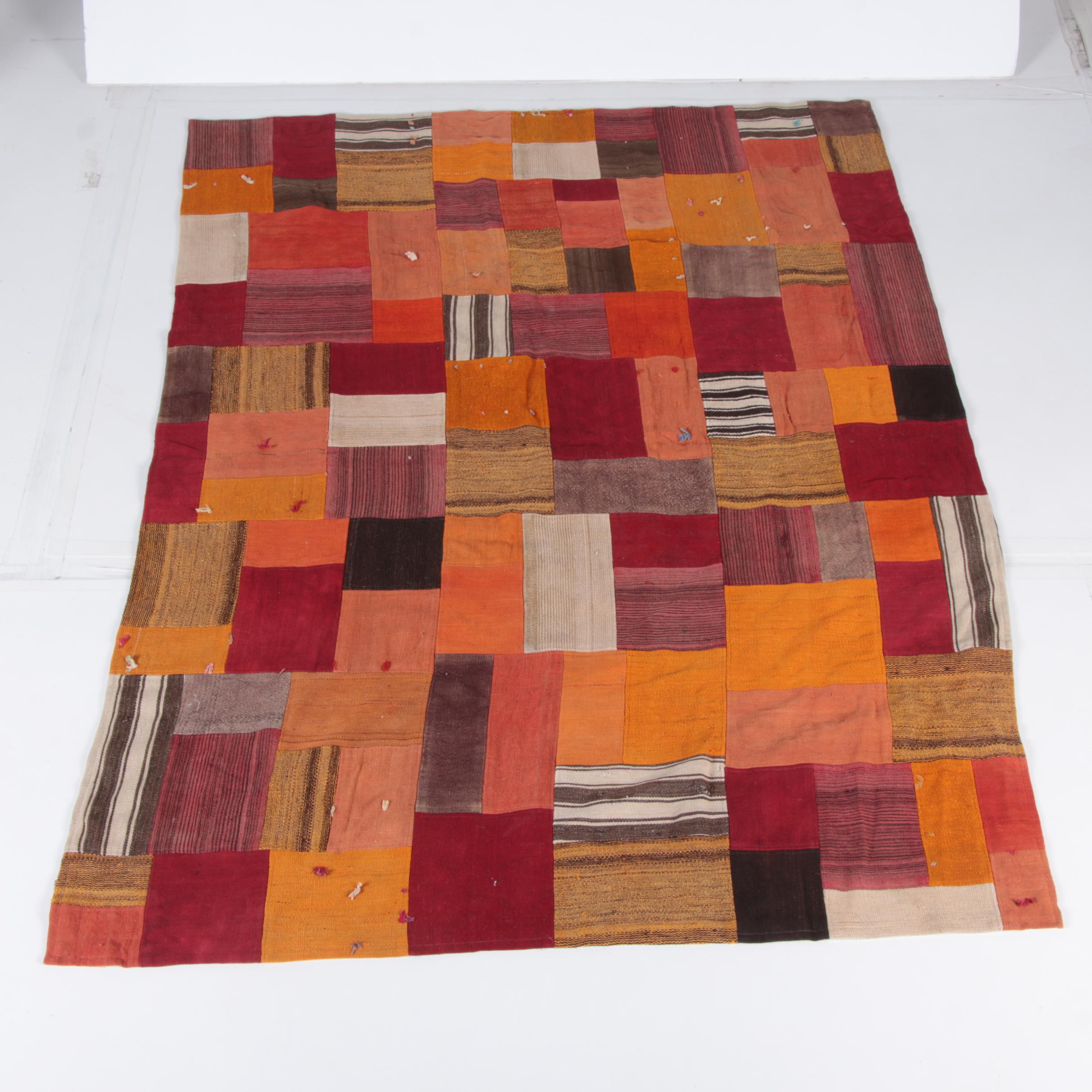 HandSewn Patchwork Area Rug/Blanket EBTH