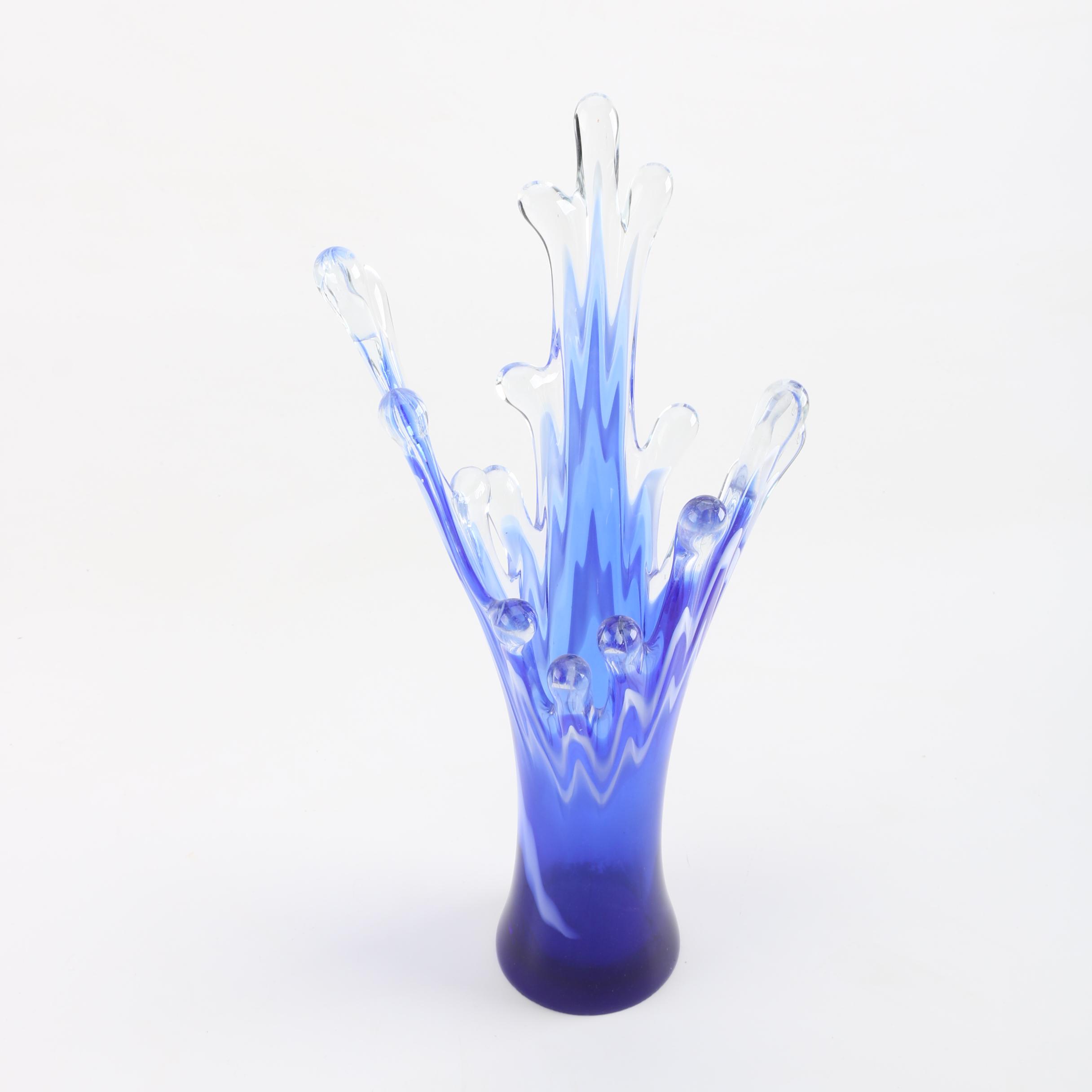 Kirch Hand Blown Art Glass Splash Vase EBTH