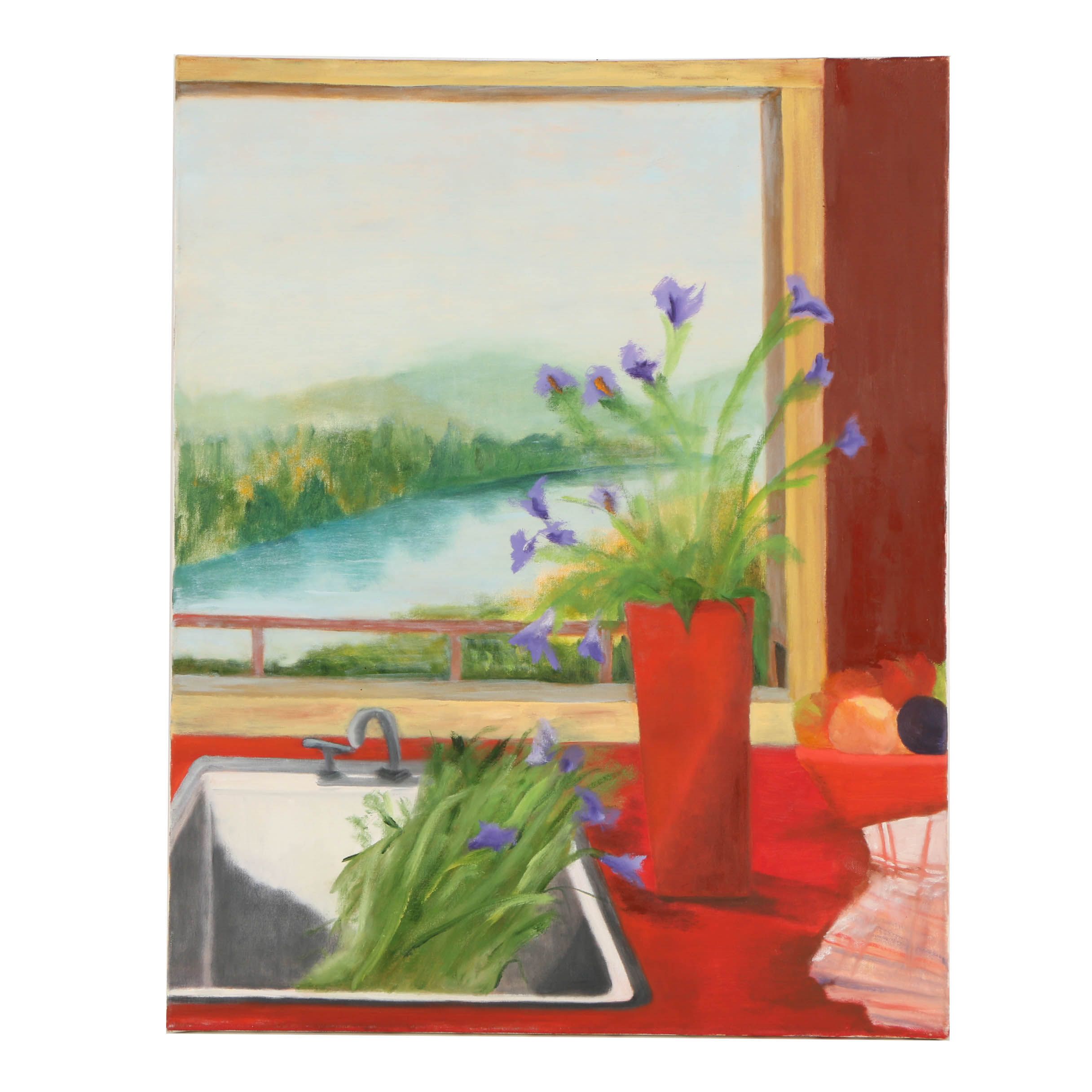 Oil Painting On Canvas Of Still Life On A Window Sill Ebth