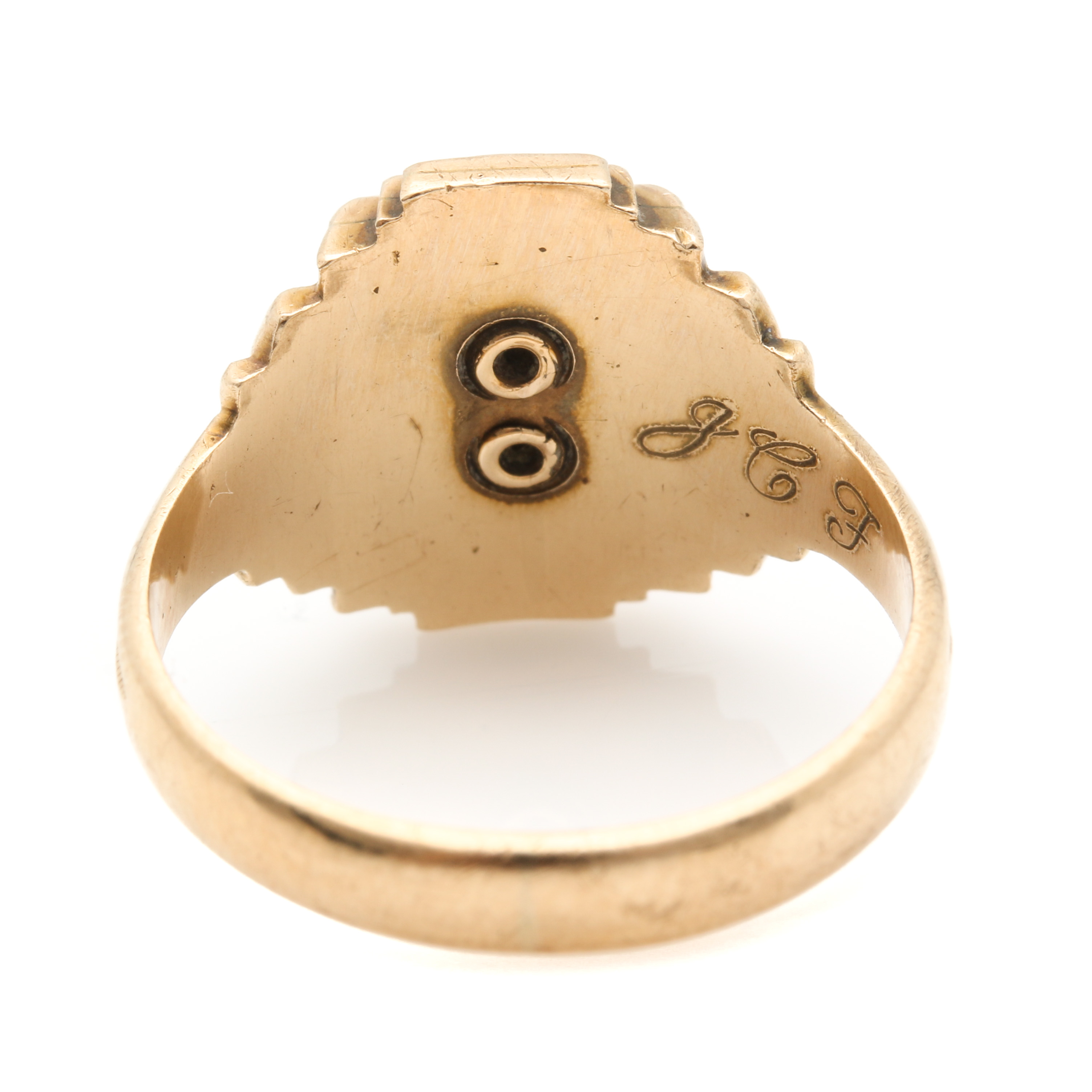 Vintage Herff Jones 10K Yellow Gold Ruby Class Ring EBTH